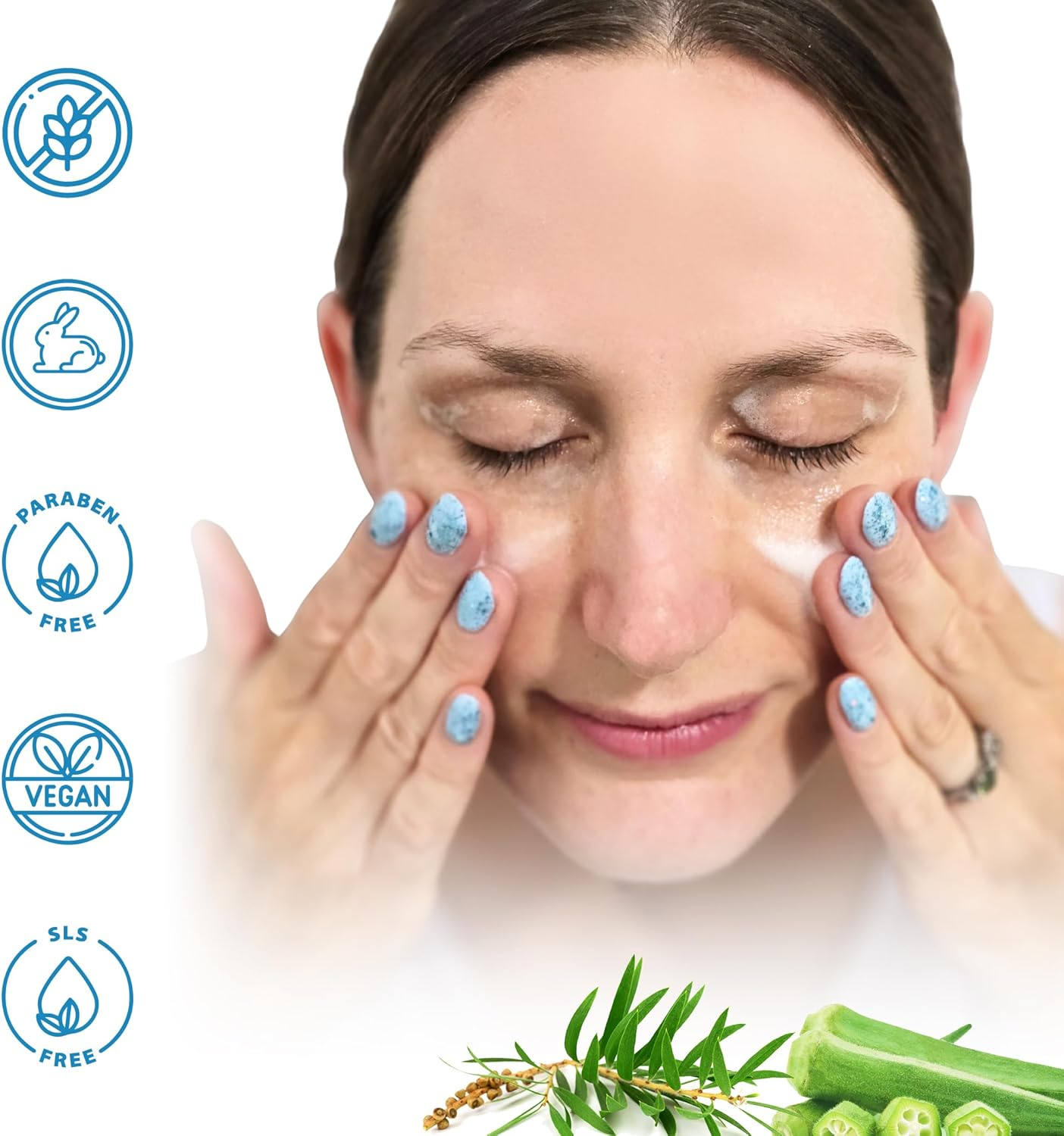 Luminous Eyelid Cleanser with Okra Extract & Tea Tree Complex, Foaming Cleanser/Wash - Cleanses Eyelids and Lashes, Remove Debris and Makeup, Lid Scrub, Skin Moisturiser, Eyelid Care - 50Ml image number 6