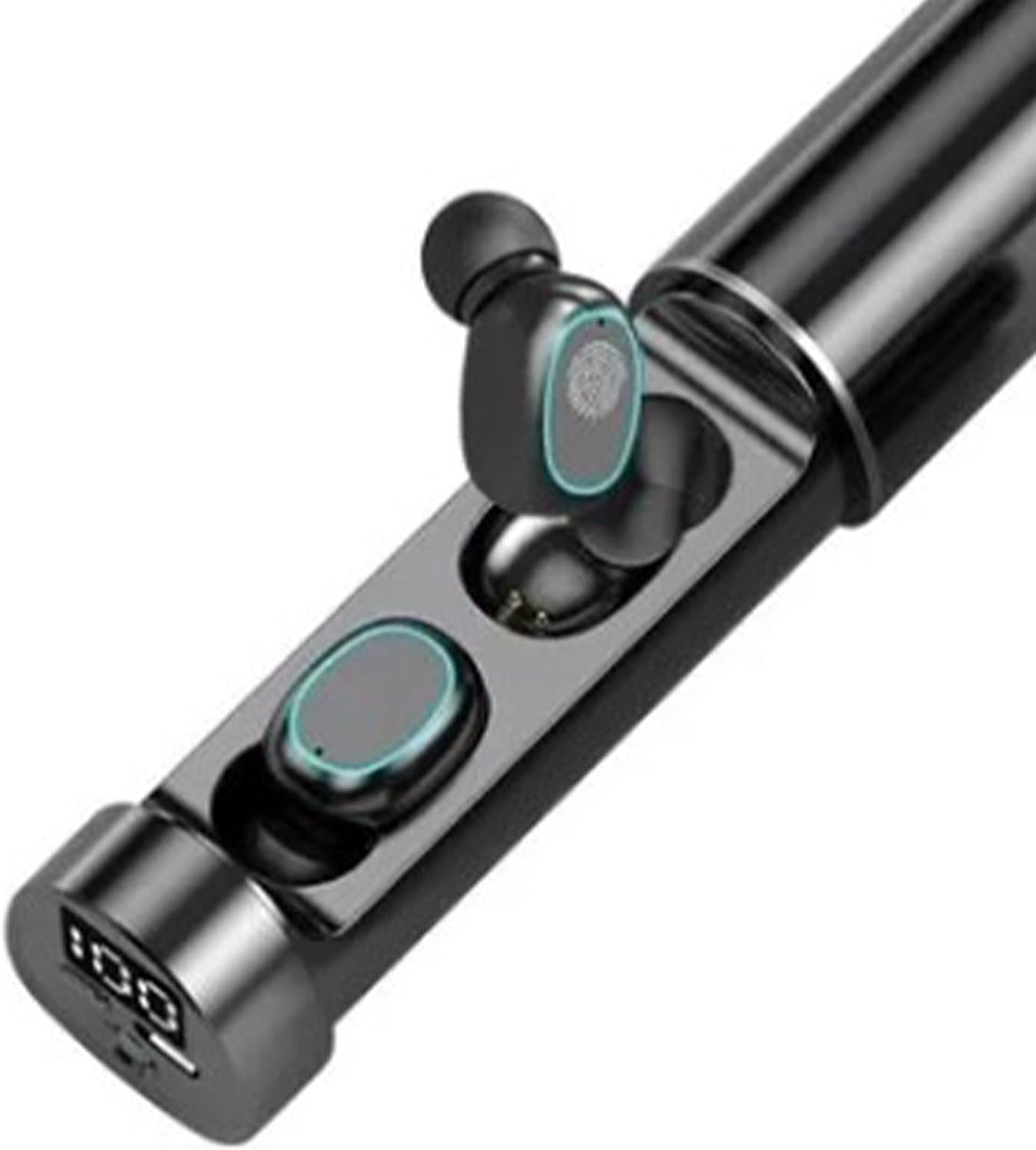 Annadue Wireless Earbuds, Bluetooth Headphones in Ear, Stereo Noise Cancellation, Waterproof Wireless Earbuds with Charging Box, LED Display, Touch Control, Torch image number 5