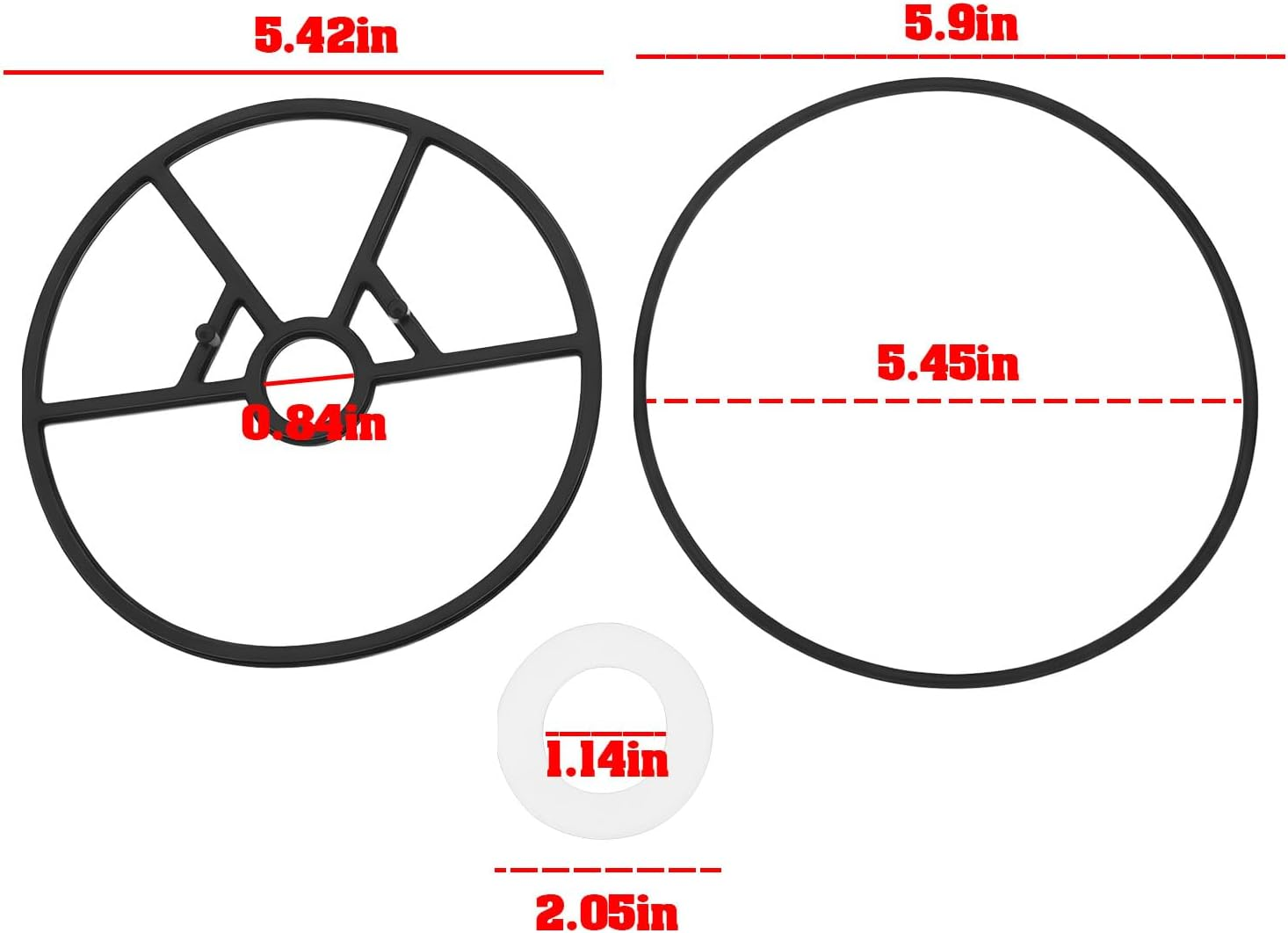3Pcs Essential Pool Filter System O-Ring Gasket Kit Compatible with Hayward Vari-Flo X Pro S180T S210 image number 4