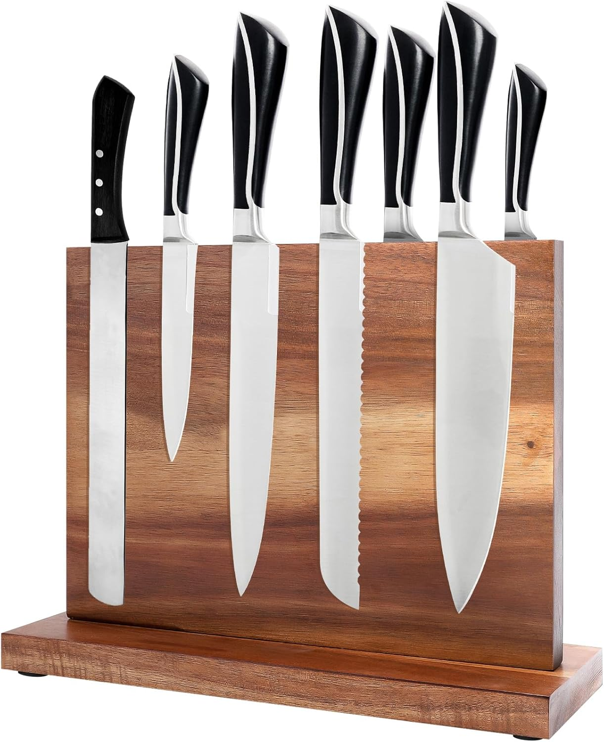 Magnetic Knife Holder, Wooden Knife Magnetic Strip, Magnetic Knife Block, with Strong Magnets, Kitchen Knives Organizer Tools No Drilling image number 6