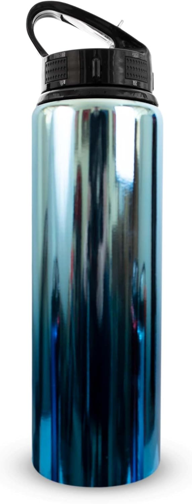 Hy-Pro Officially Licensed F.C 750Ml Aluminium UV Bottle | Integrated Folding Straw, Neochrome Finish, Leakproof, Lightweight