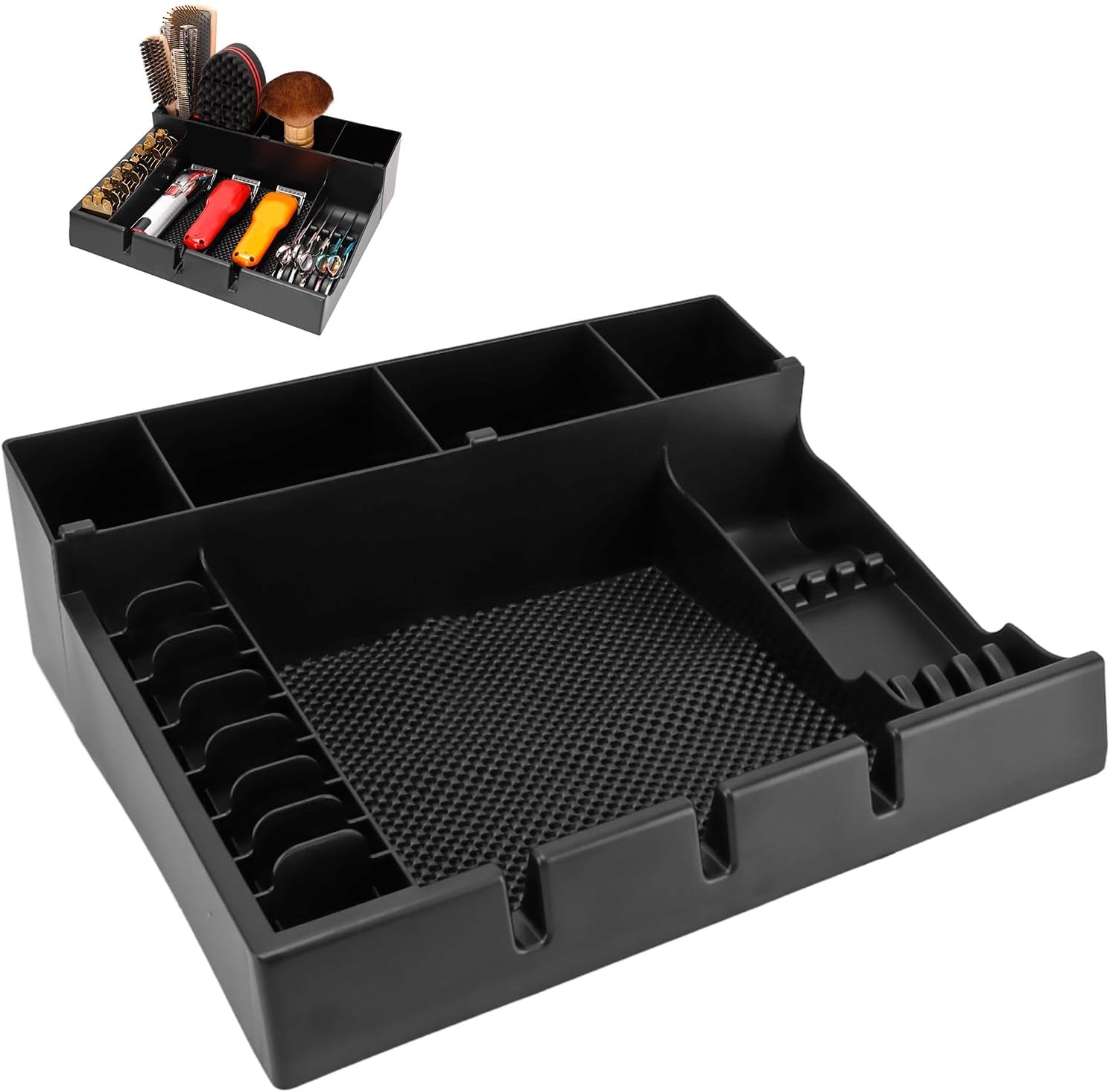 Barber Clipper Tray Detachable Slip Hair Styling Tools Organizer for Salon Shop Desktop image number 1