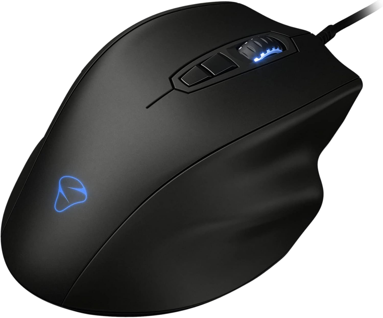MIONIX Naos Pro 1900DPI Optical Sensor Gaming Mouse, 1.8M Cable, Black (NAOS-PRO), One Size image number 1