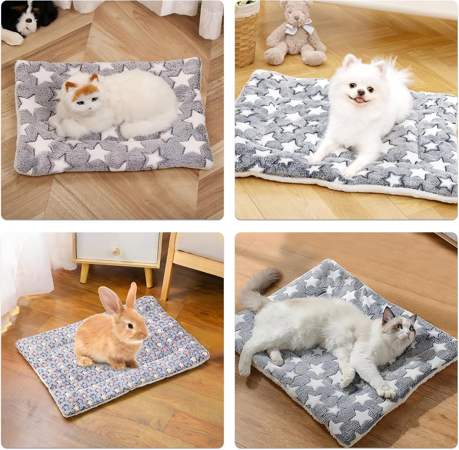 Pack of 2 Guinea Pig Bed, 32 X 25 Cm Plush Bed for Small Animals, Rabbit Bed, Guinea Pig Blanket, Small Animal Plush Bed, Small Animal Beds for Kittens, Rabbits, Chinchilla, Squirrel image number 4