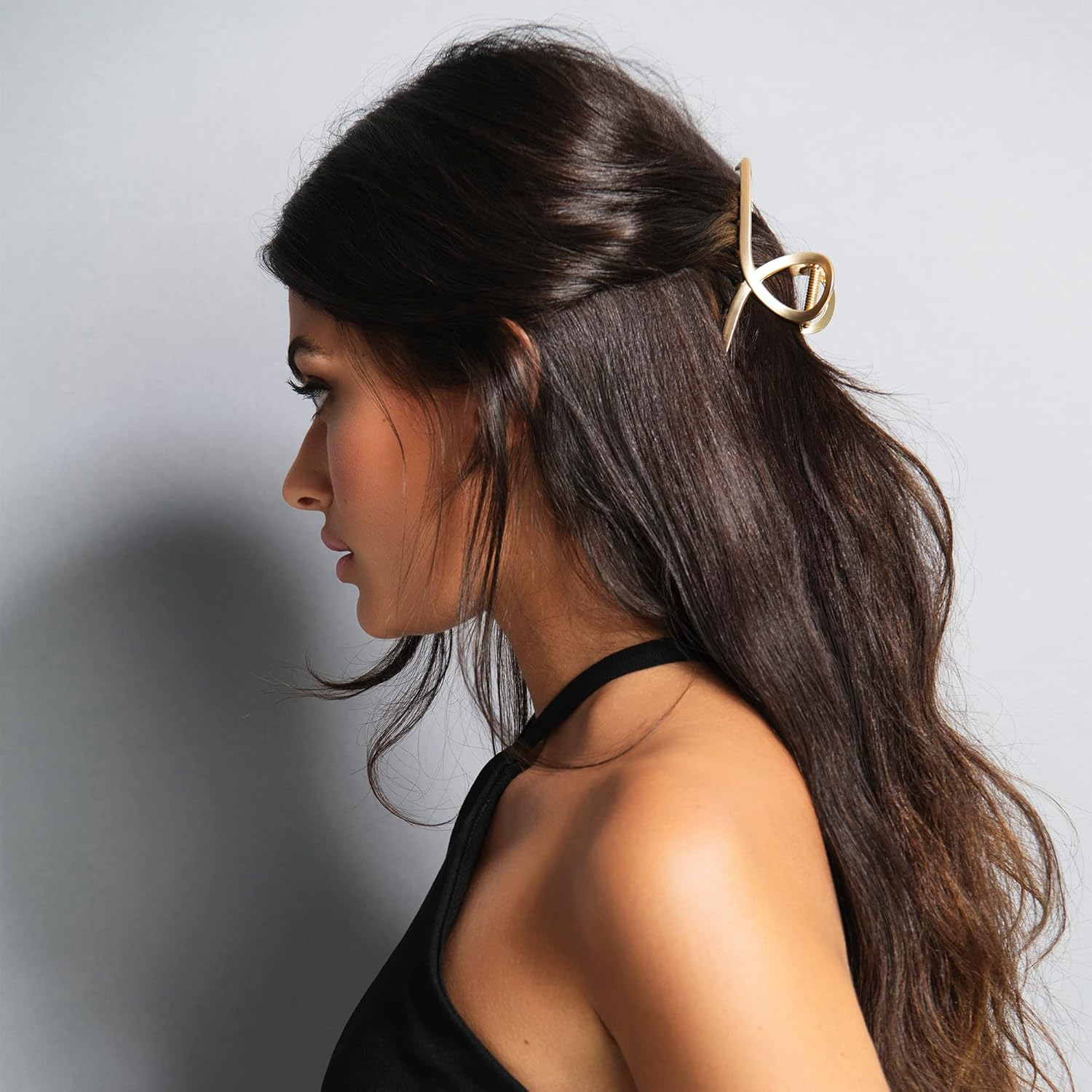 The Hair Edit French Twist Claw Clip - Gold Metal Loop Jaw Clip