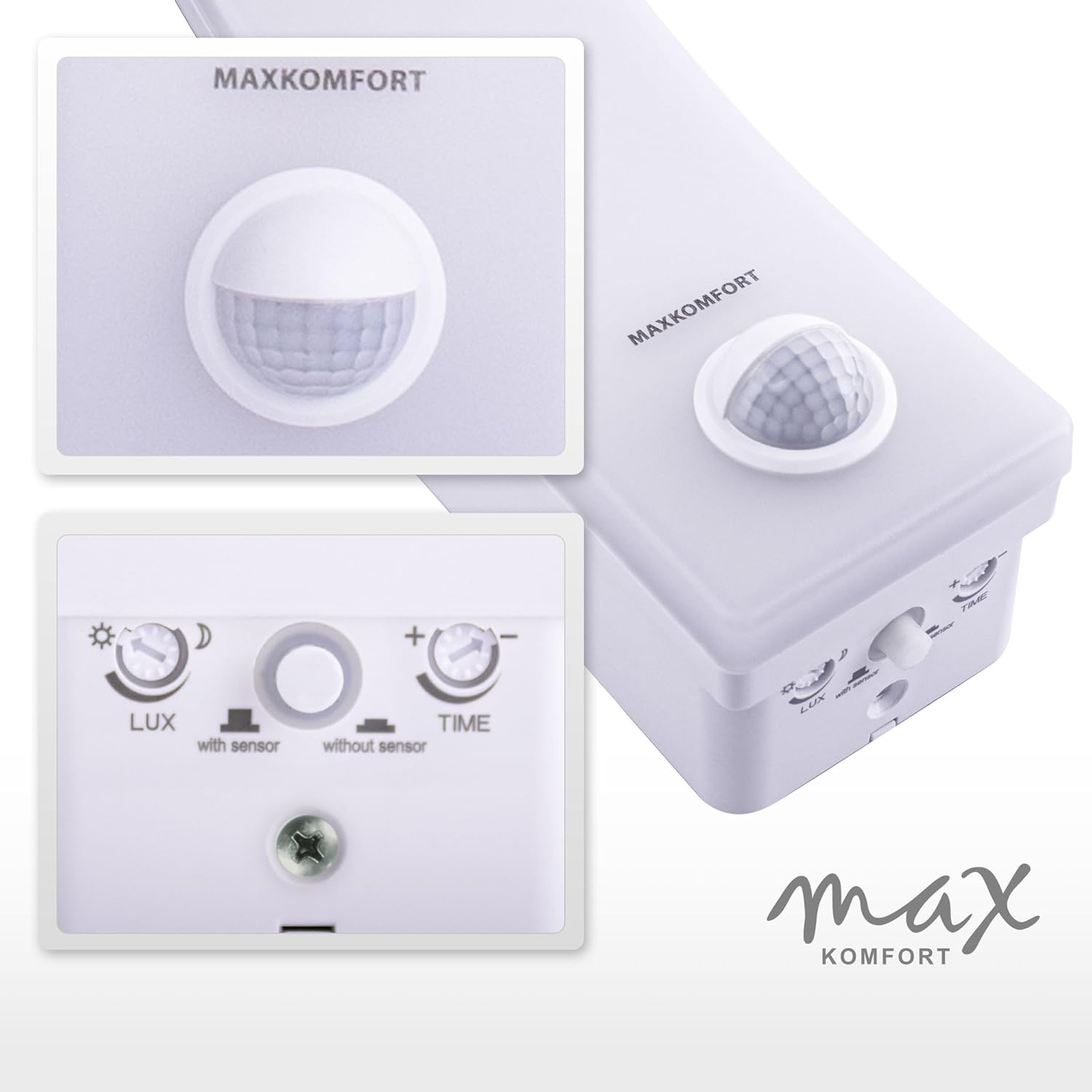 X-Prit Model X-Prit LED Outdoor Light with Motion Sensor - 12/15/20W Selectable - Ip65-1600-2500Lm - Sensor Can Be Switched off for Continuous Light - 4000K Neutral White - Model X-Prit for Wall