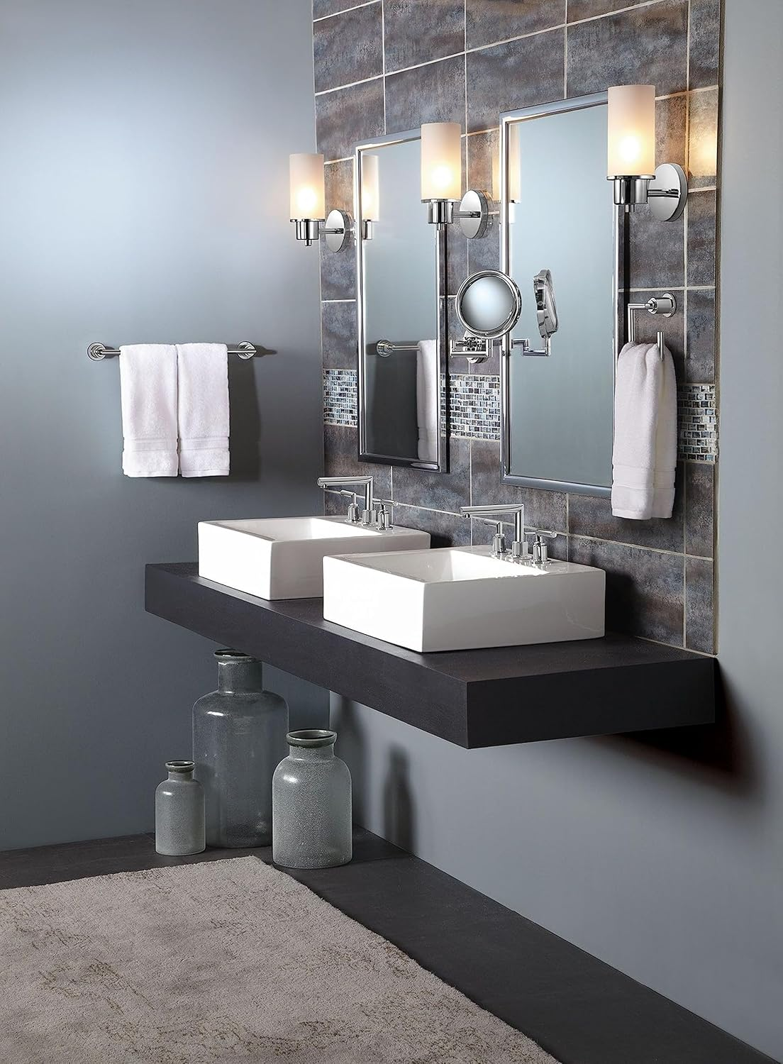 Moen YB0892CH Arris Dual-Sided Extendable Magnifying Mirror, Chrome image number 6