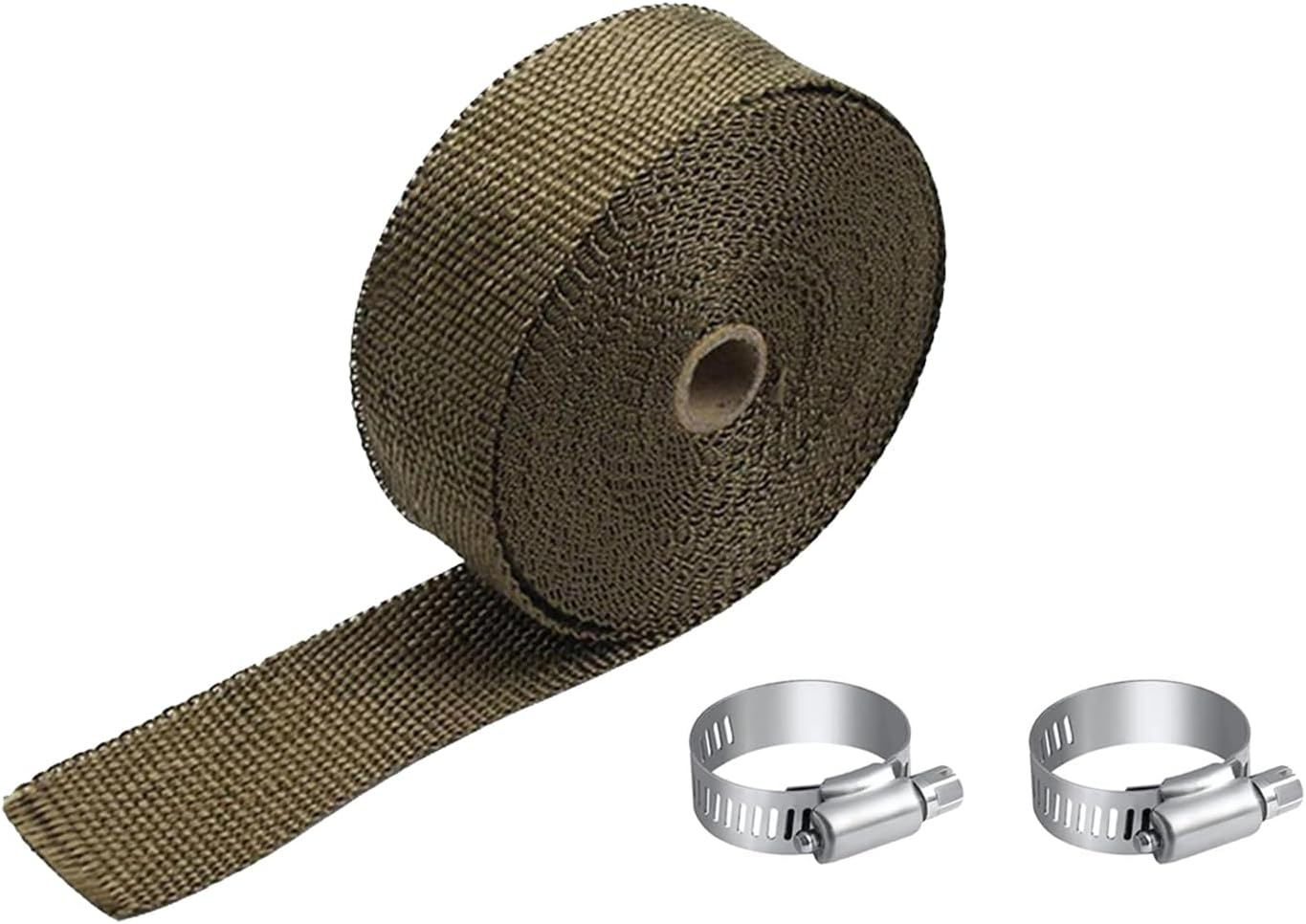 ILLITAN Fireproof Pipe Wrap with 2 Clamps Stovepipe Ribbon 5 M*5Cm, 800-1200&deg;C image number 4