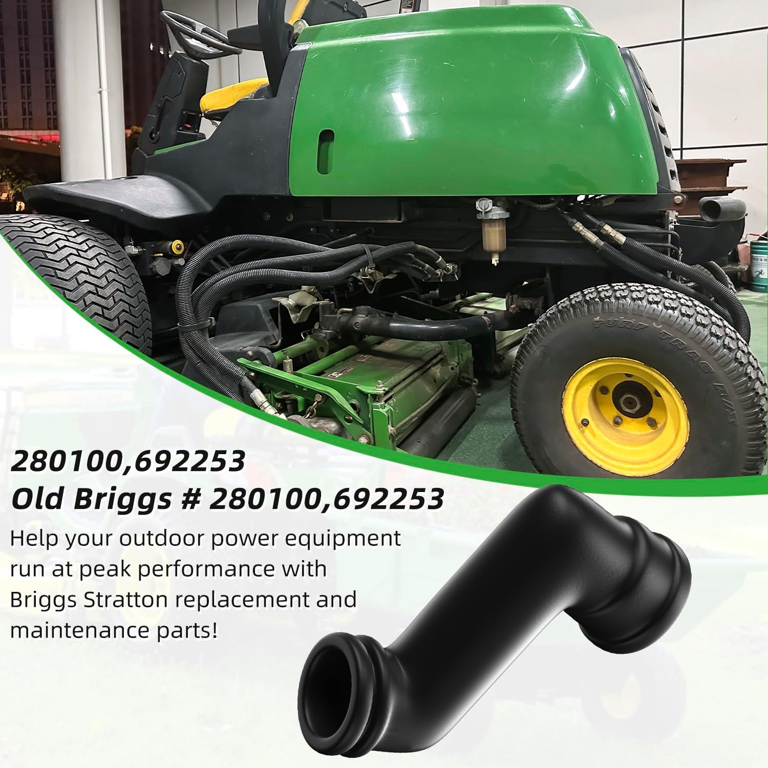 Deawater 3Pcs Black Plastic, Rubber Breather Tube Replaces Old # 280100, 692253 image number 2