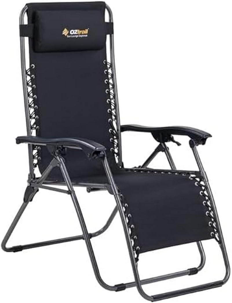 Oztrail Daybreak Sun Lounger, Black image number 1