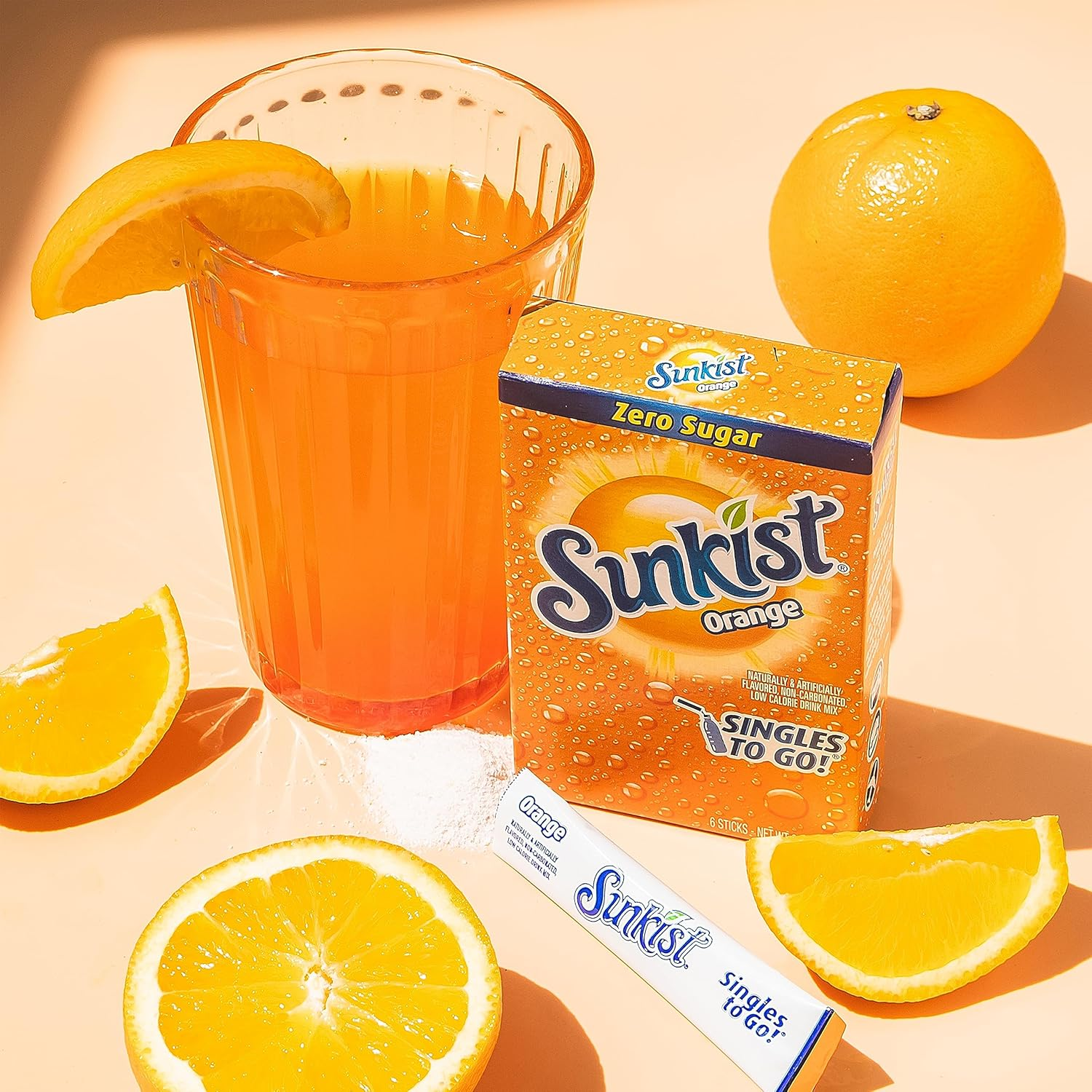 Sunkist Soda Variety Pack, Singles to Go Orange, Strawberry, Grape and Peach (40 Total Sticks) image number 2