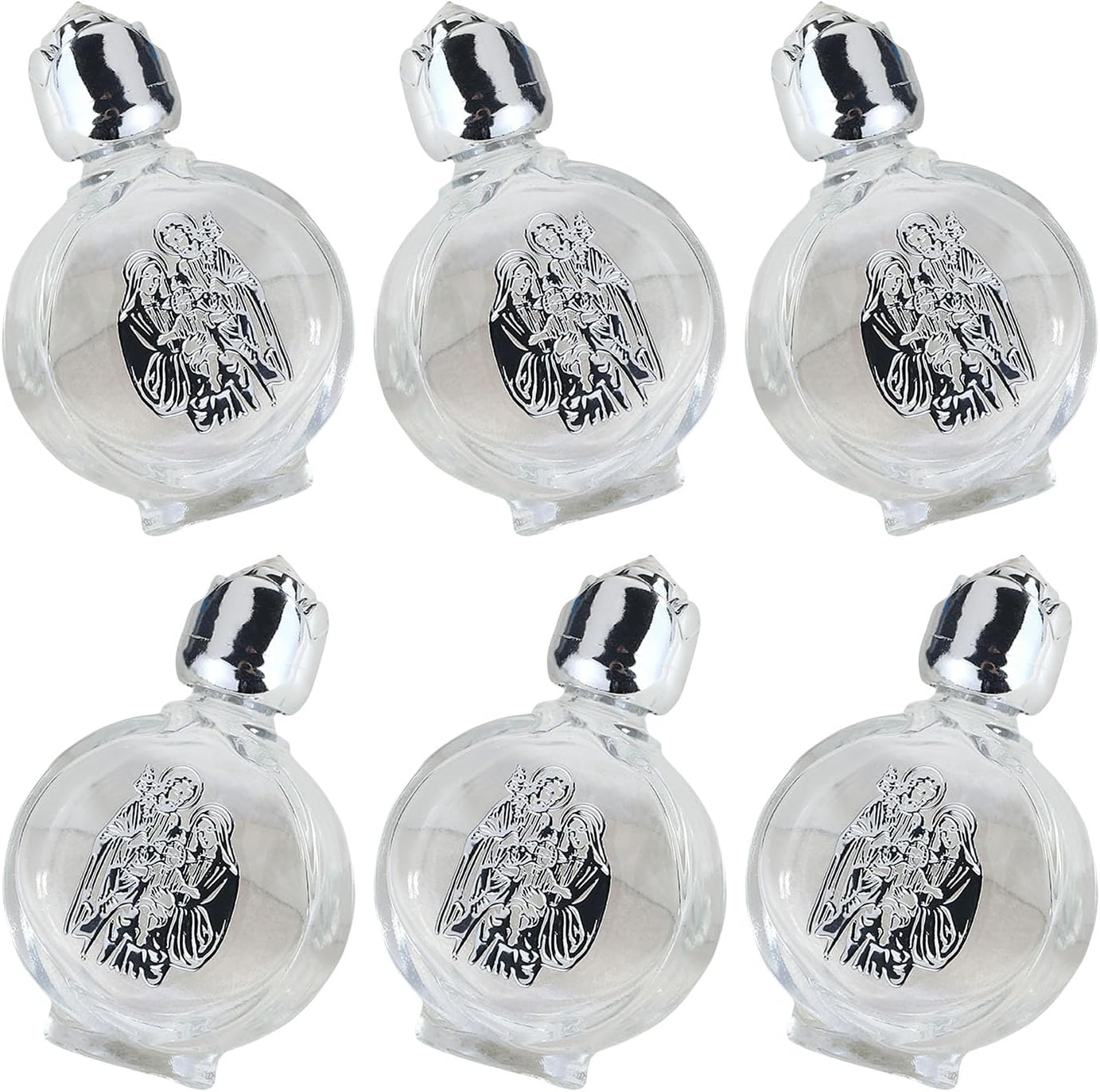 6Pcs Silver round 15Ml Crystal Water Container Travel Portable Water Bottle image number 1