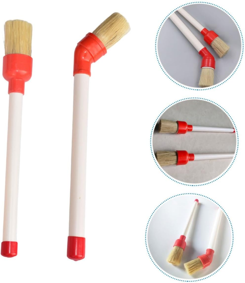 TOGEVAL 2Pcs Car Tire Grease Brush with Soft Bristles for Efficient Cleaning and Maintenance Compact Wheel and Rim Cleaning Tool for All Vehicle Tires Portable Automotive Detailing Brushes image number 5