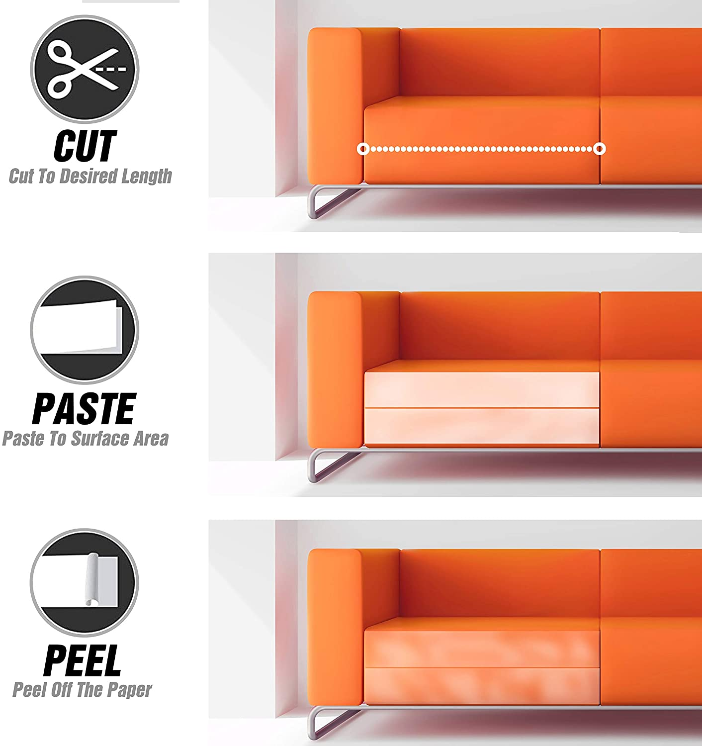 Karaseno anti Cat Scratch Tape, 3 Inches X 30 Yards Cat Training Tape, 100% Transparent Clear Double Sided Scratch Deterrent Furniture Protector for Couch, Carpet, Doors, Pet & Kid Safe image number 3