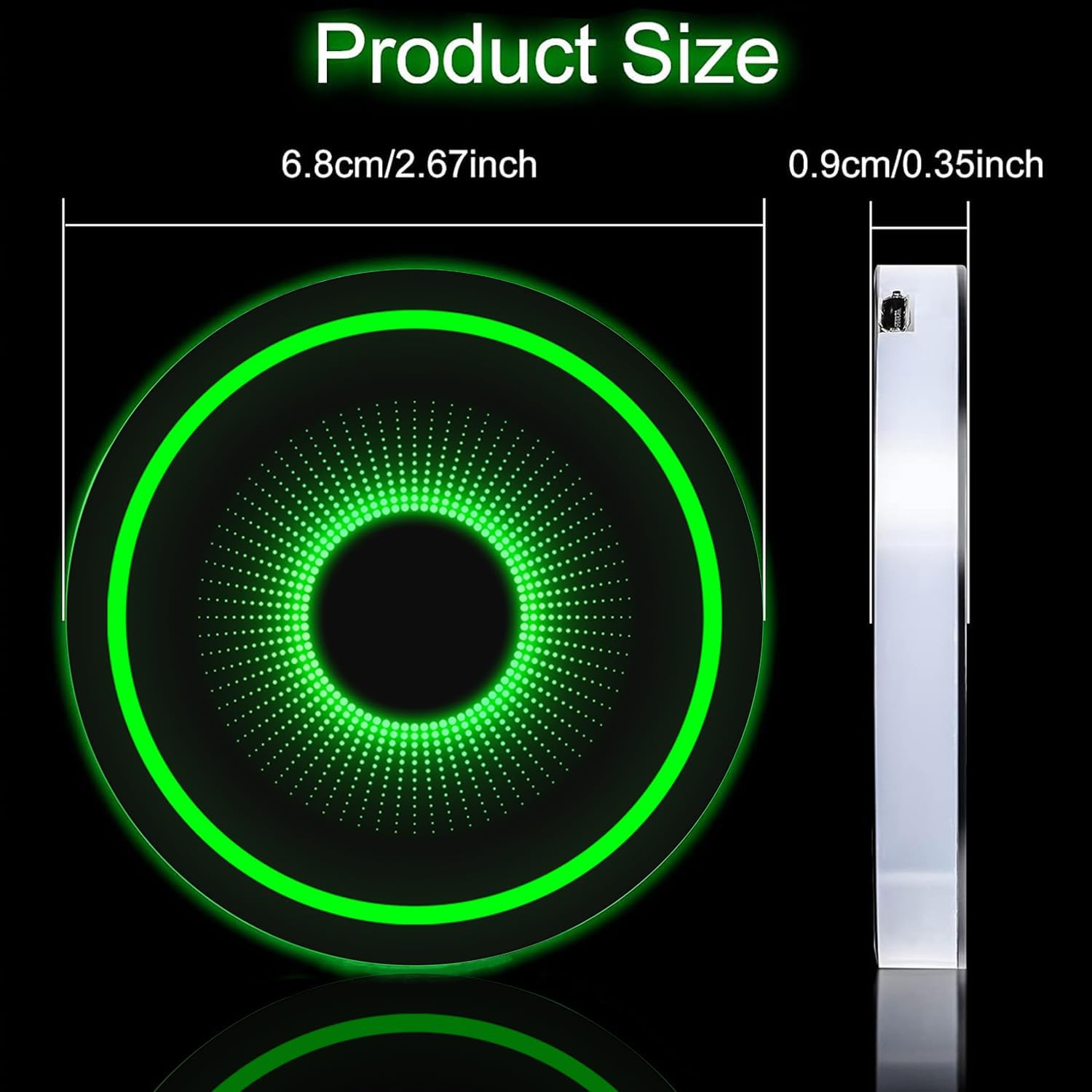 2 Pcs LED Car Cup Holder Lights,Usb Charging Car Coasters,7 Colors Luminescent Light Cup Pad,Luminescent Cup Pad Interior Atmosphere Lamp Decoration Light image number 5