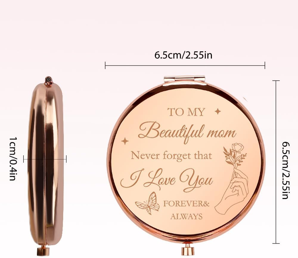 Makeup Mirror, Mom Birthday Gift, Portable Makeup Mirror, Valentine'S Day Gift image number 4
