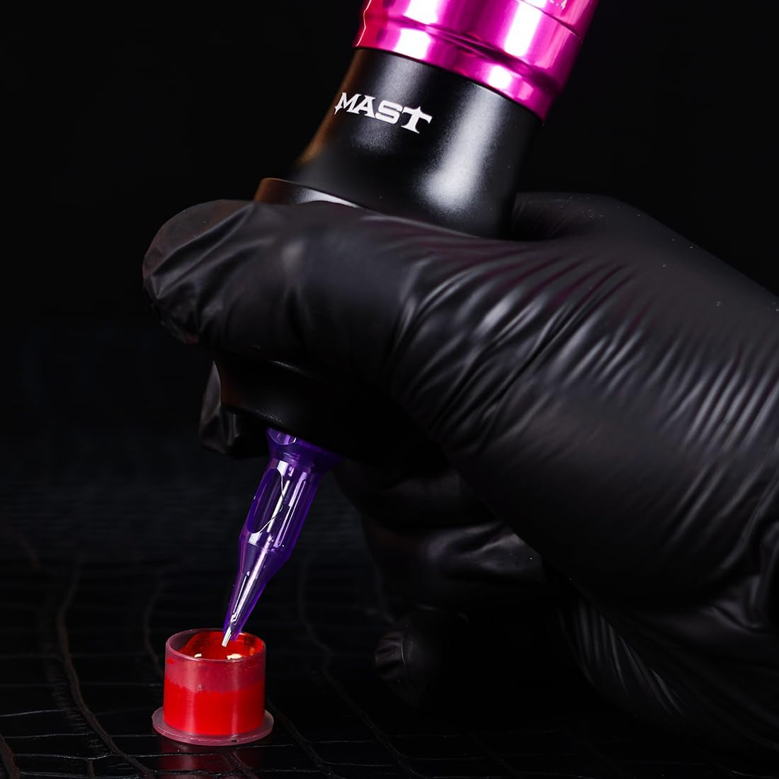 Mast Tattoo Gun Pen Machine, Fold Pro Cordless Year of Dragon Edition Tattoo Machine Gift, Power Motor by Mcore-C3 (Pink) image number 1