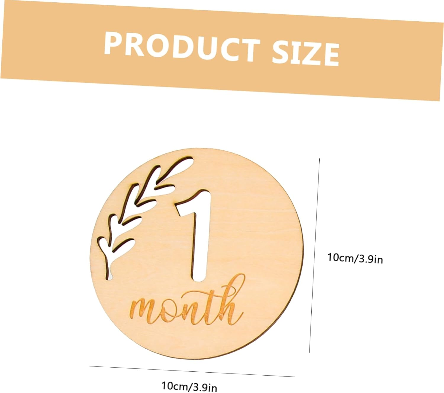 Sosoport 12Pcs Hollowed Wooden Milestone Cards for Newborn Photography Props Monthly Growth Cards for Boy Girl Boy Girl Birthday for Shower image number 2