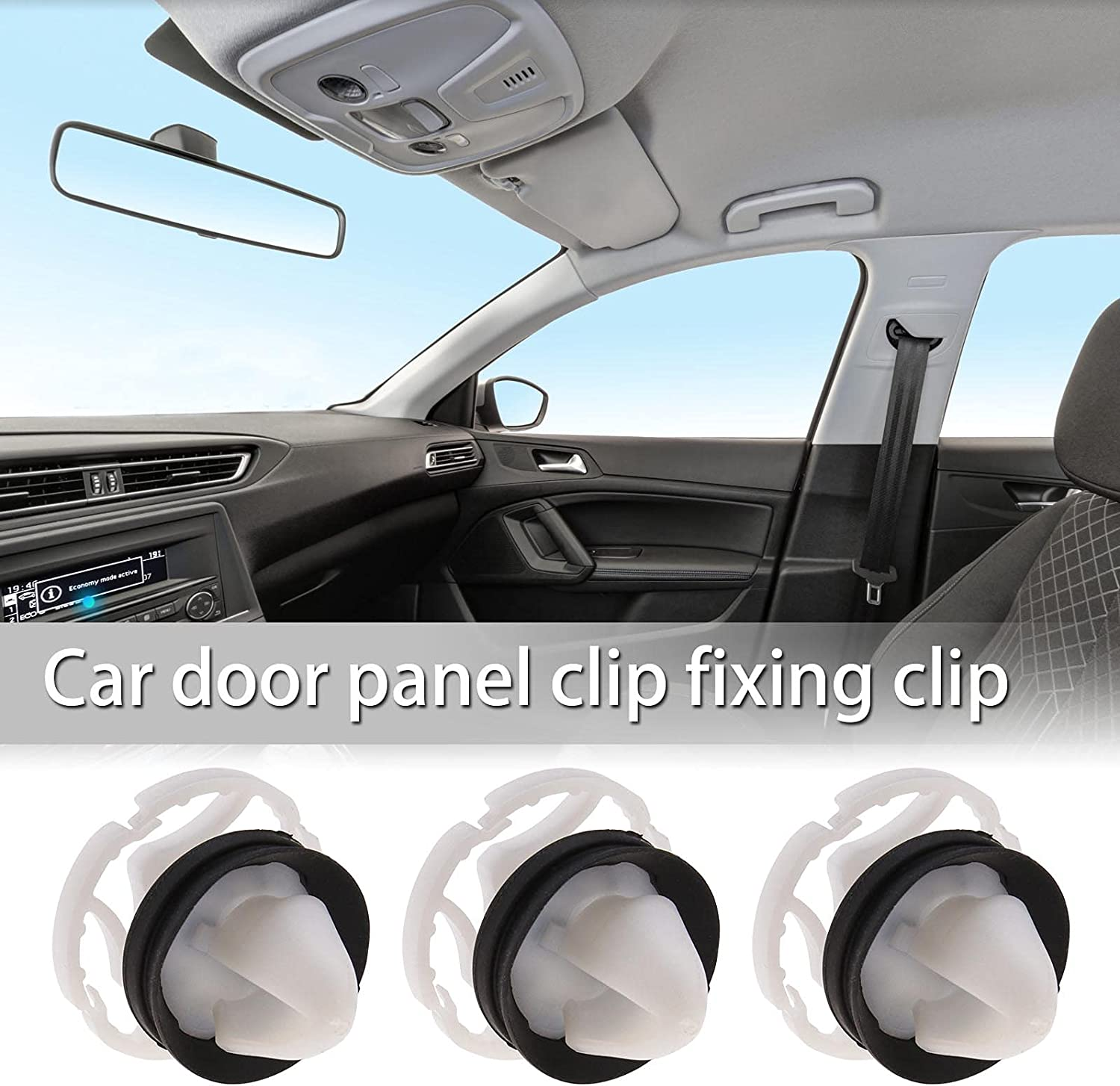 SING F LTD 30Pcs Car Trim Door Panel Fixing Clips Fasteners Interior Parts 7703077476 Plastic Compatible with Peugeot 308 Compatible with Citroen DS4 Compatible with Renault Megane III & Laguna III image number 1