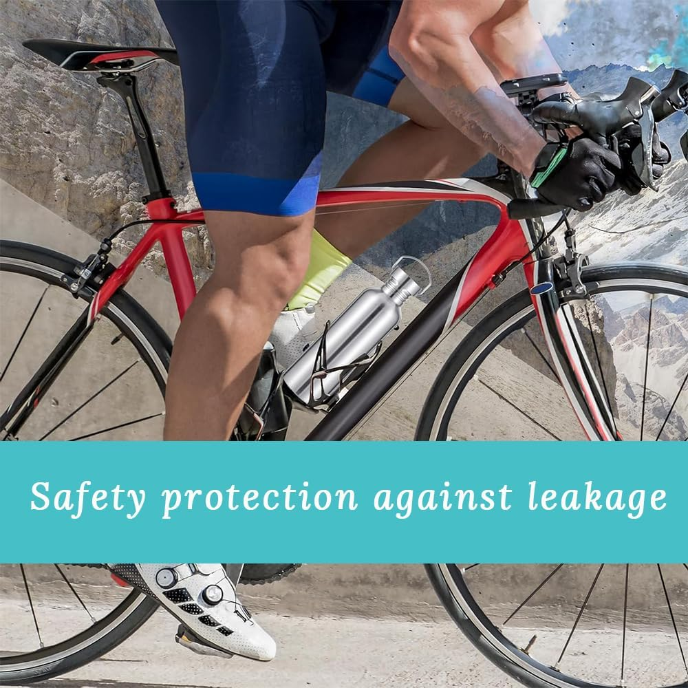 4 Pack Stainless Steel Sports Bottles, Outdoor Portable Water Bottles with Handle, Camping Waterjug for Cyclists, Runners, Hikers, Beachgoers, Picnics image number 6