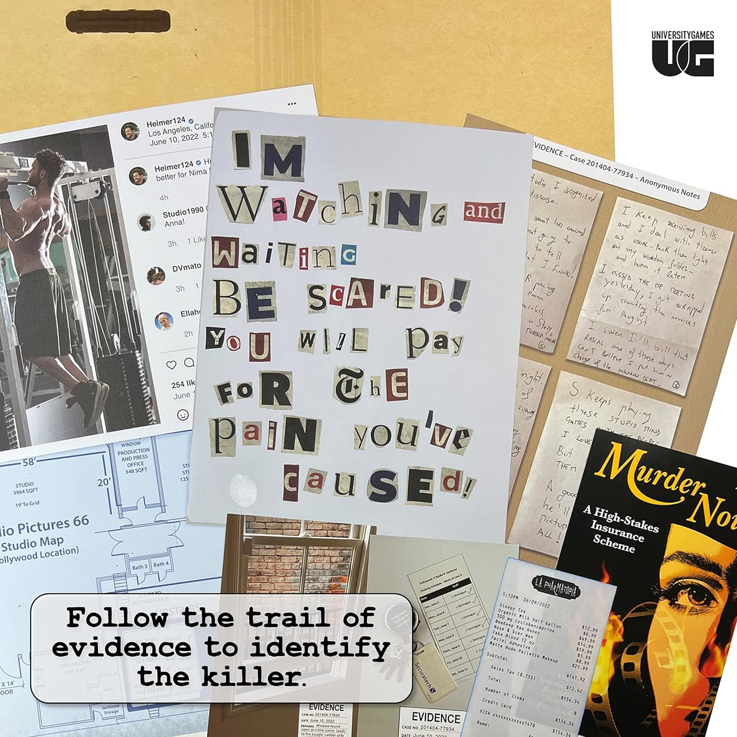 Murder Mystery Party Case Files: Murder Noir - Solve a Cold-Case Mystery for 1+ Players, Ages 14+ - Immersive Detective Game with Realistic Evidence and Online Hints image number 2