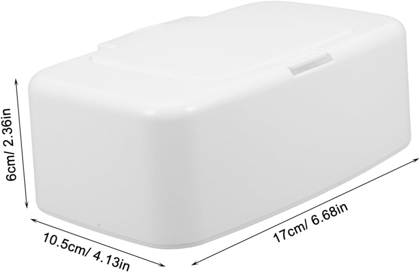 Kichvoe White Plastic Wipes Dispenser - Refillable Wipe Holder with Dustproof Lid for Baby Nursery, Living Room, Bedroom, Kitchen, and Bathroom image number 1