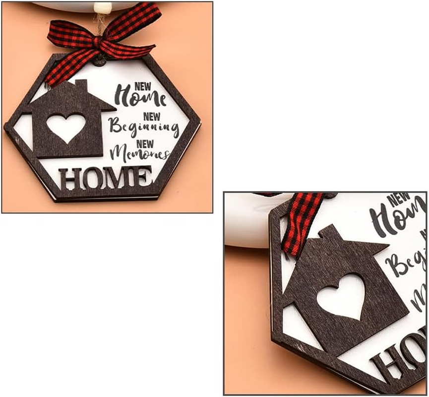 House Warming Gifts New Home Ornament for Women Men Friends Coworker Family New Home Gifts for Home Decor Gifts for Housewarming Wooden Hanging Ornaments image number 5
