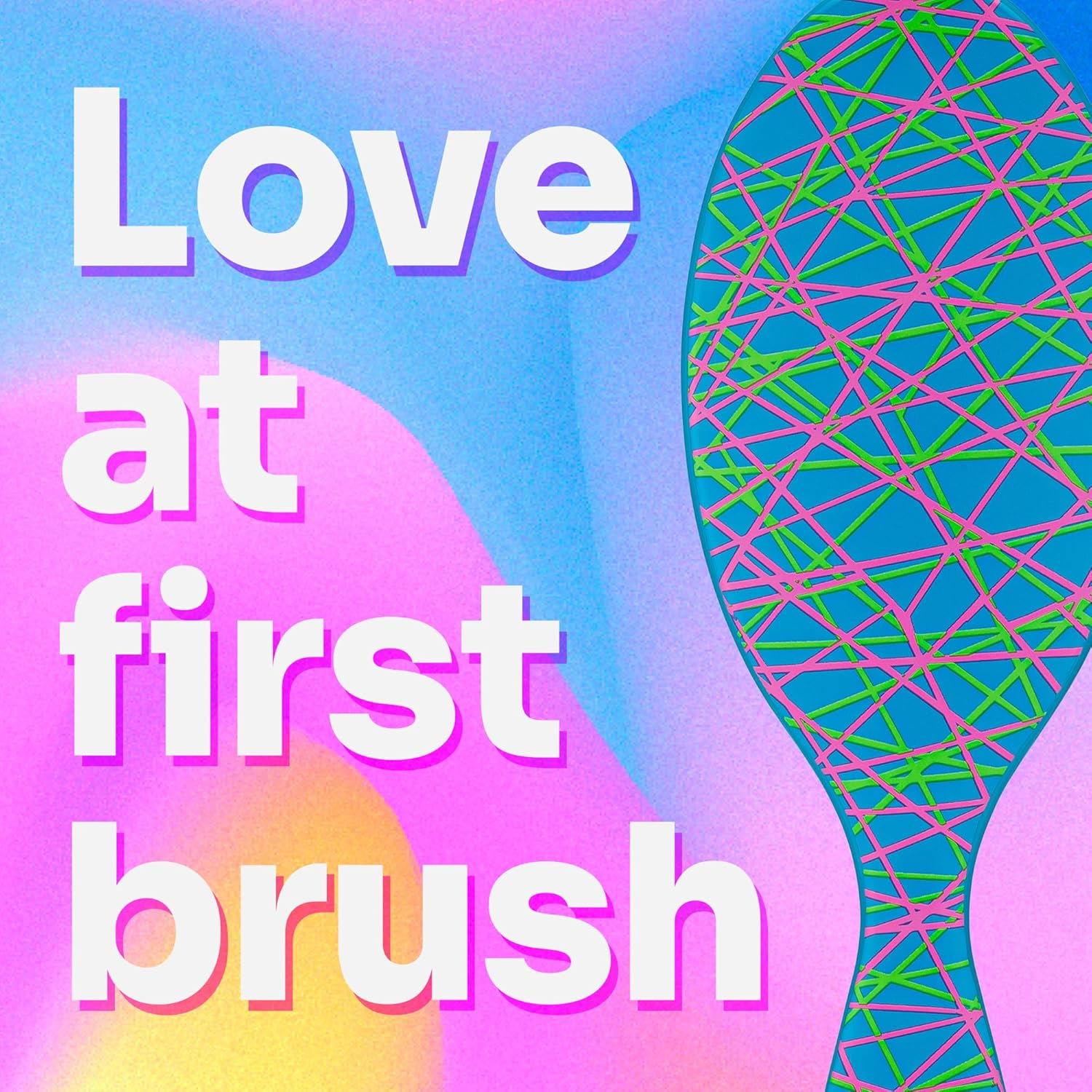 Wet Brush Original Detangling Brush, Blue (Night Vision) - Detangler Brush with Soft & Flexible Bristles - Detangling Brush for Curly Hair - Tangle-Free Brush for Straight, Thick, & Wavy Hair - Blue image number 6