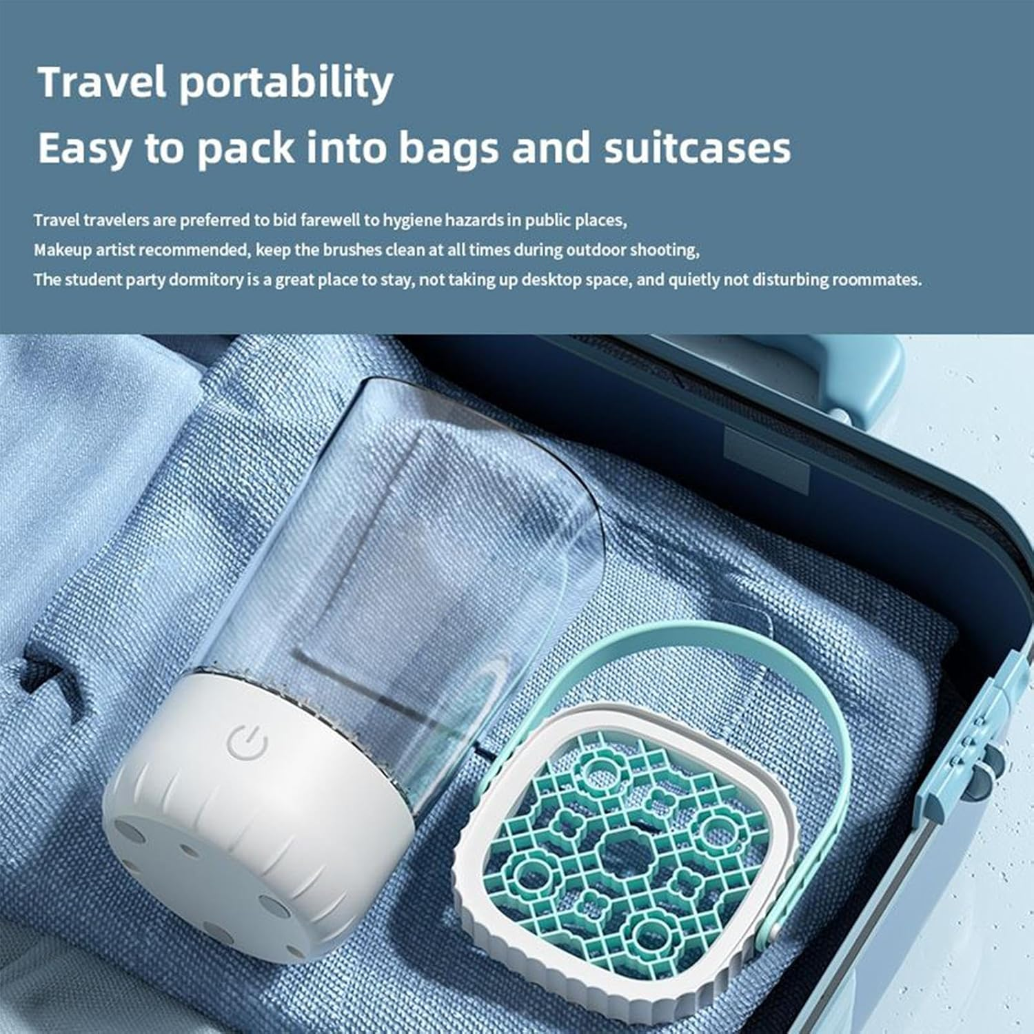 Electric Makeup Brush Cleaner Machine - Portable Make up Tool Cleaner Aid | USB Charging Cosmetic Cleaners Device, Automatic Makeup Brush Cleaning Tool for Girlfriend Wife Friend Daughter Family image number 1