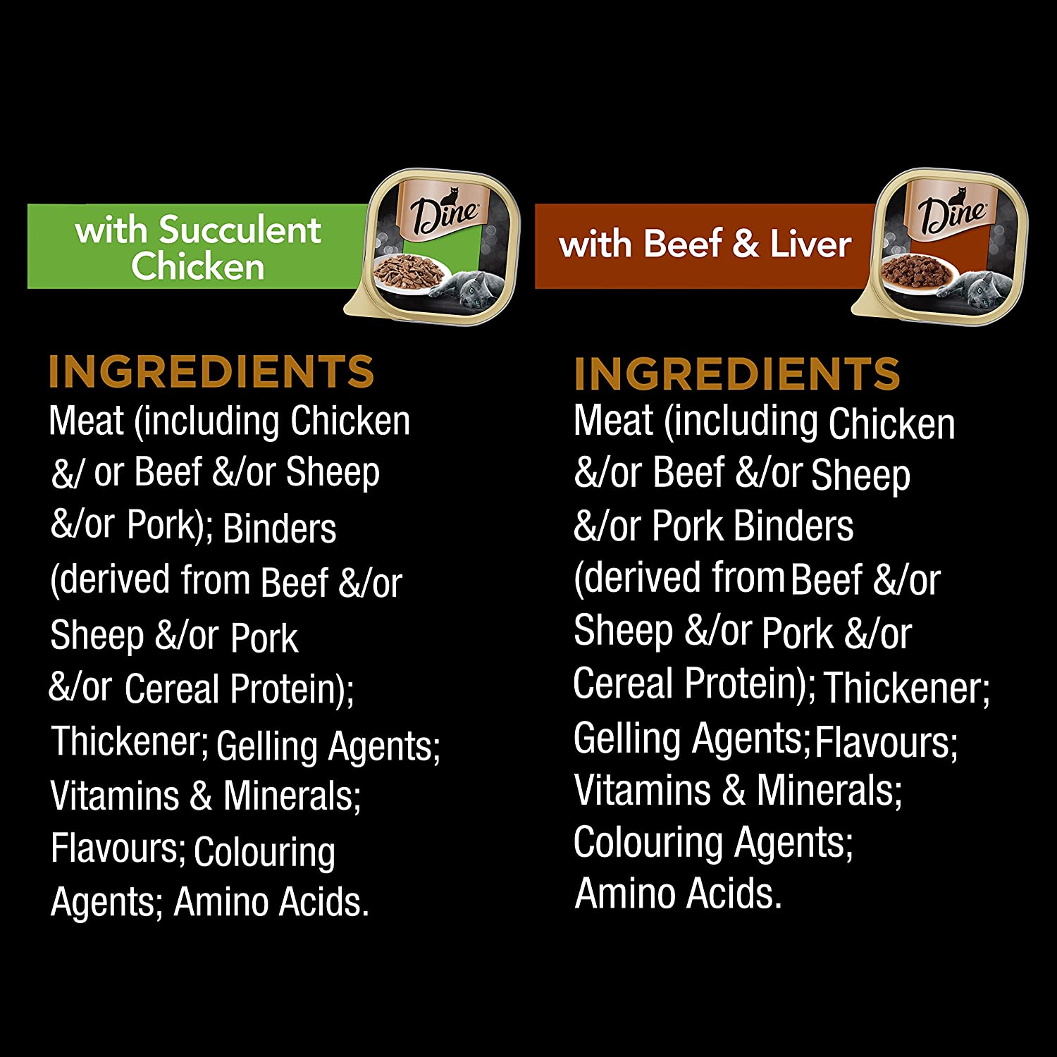 Dine Classic Collection Cuts in Gravy with Beef and Liver Wet Cat Food, 85 G (Pack of 28) image number 4