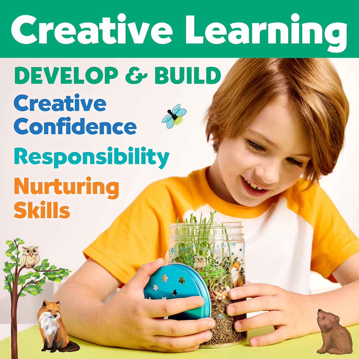 Creativity for Kids Grow N Glow Terrarium Science Craft Kit image number 1