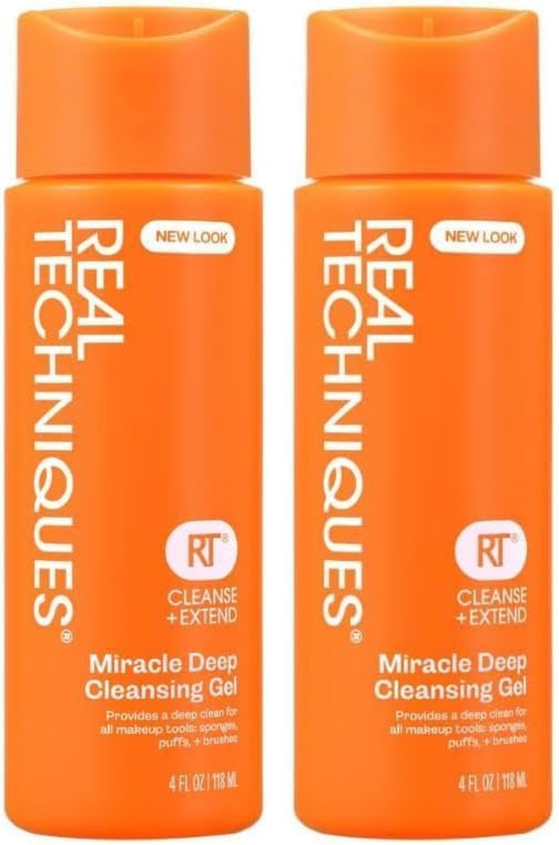 Real Techniques Brush & Sponge Cleansing Gel, Mixed, 340 G (Pack of 2) image number 4