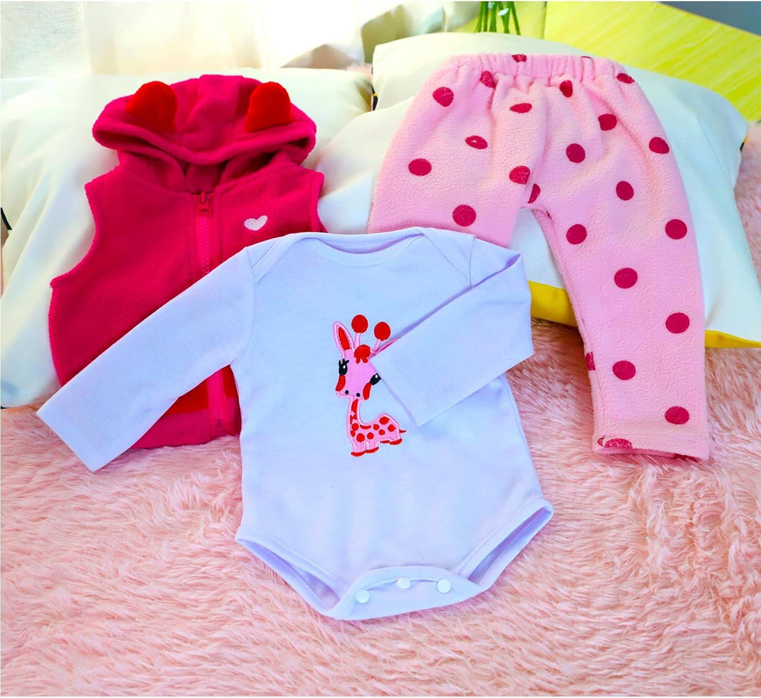 ZIYIUI Reborn Baby Dolls Clothes New Reborn Babies Clothing Fit Suit for 20-22 Inch Dolls image number 3