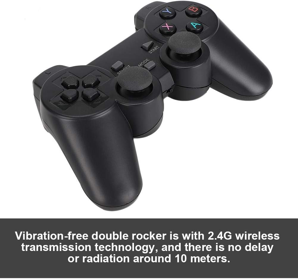 Universal Game Controller, Wireless Gaming Controller PC Controller with Dual Vibration & 2.4Ghz USB Receiver, Wireless Gamepad Joystick for TV/TV Box/Ps3/Computer/Pc360/Mobile Phone/Android, Black image number 5