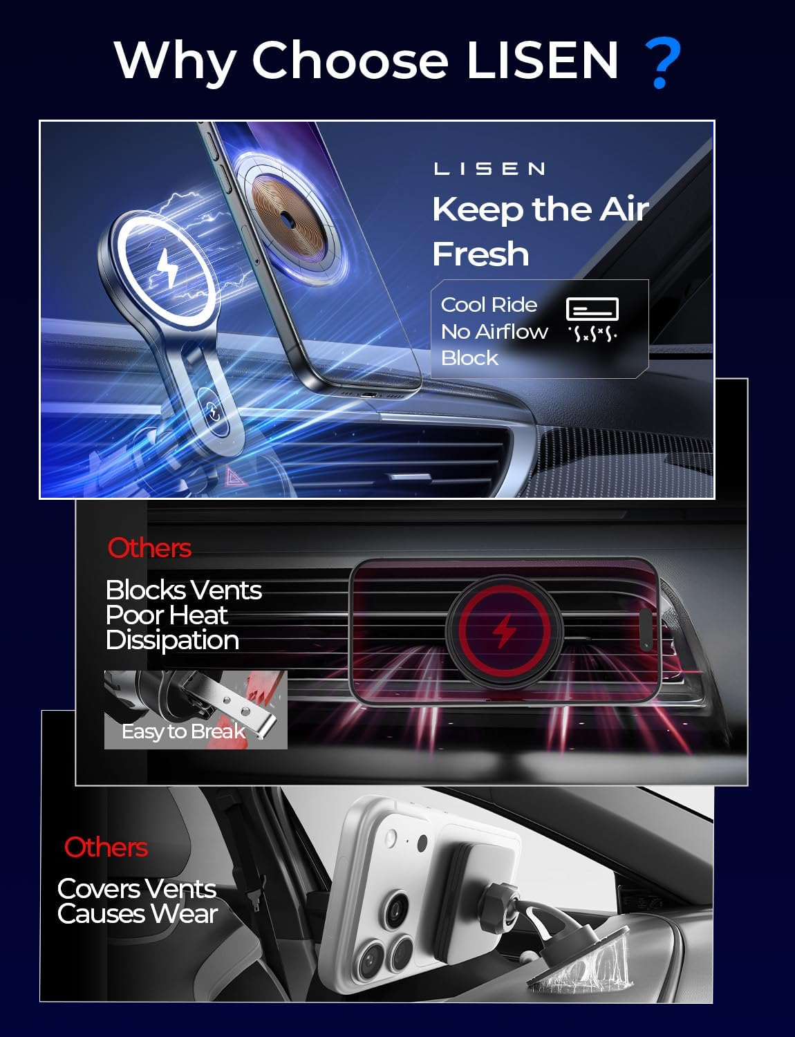 Magsafe Car Mount Charger (Dark Gray) image number 5