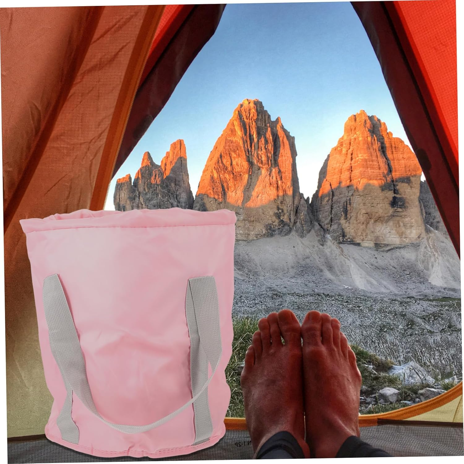 KOMBIUDA Foot Soak Tub Collapsible Basin Collapsible Foot Basin Foot Bath Basin Foot Bucket Foot Soak Basin Feet Soaking Tub Collapsible Bathtub Calf Oxford Cloth Foot Bag Travel image number 5