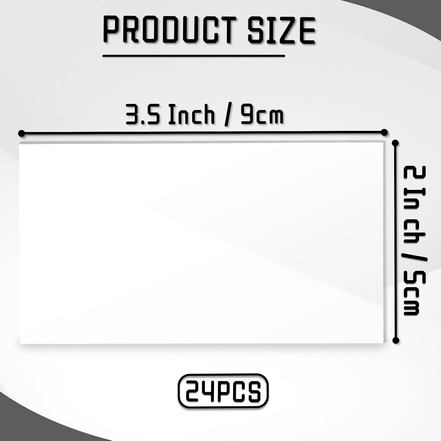 24 Pcs Clear Acrylic Place Cards for Weddings, 3.5" X 2" Rectangle Acrylic Blanks for Acrylic Signs and Table Place Cards, Escort Name Plate for Table Setting, Wedding, Dinner Party (Transparent) image number 6