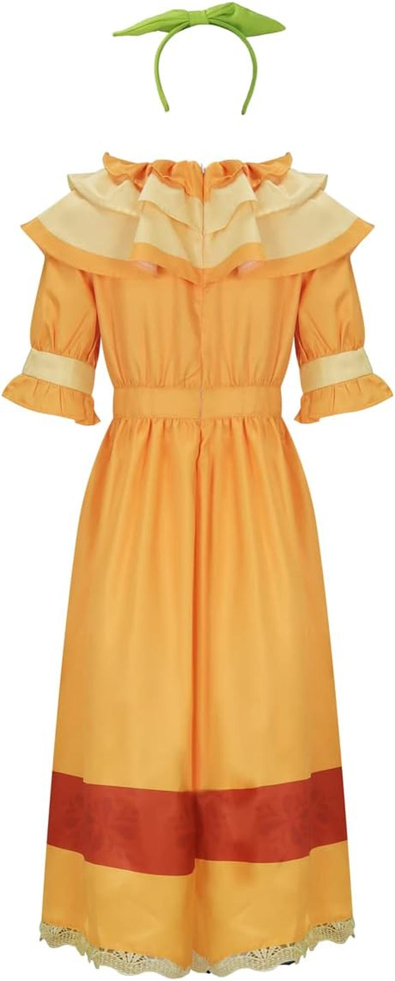 Dolores Costume Madrigal Dress Women Girl Short Sleeve Shirt Skirt with Headpiece Necklace Adults Halloween Suits image number 5