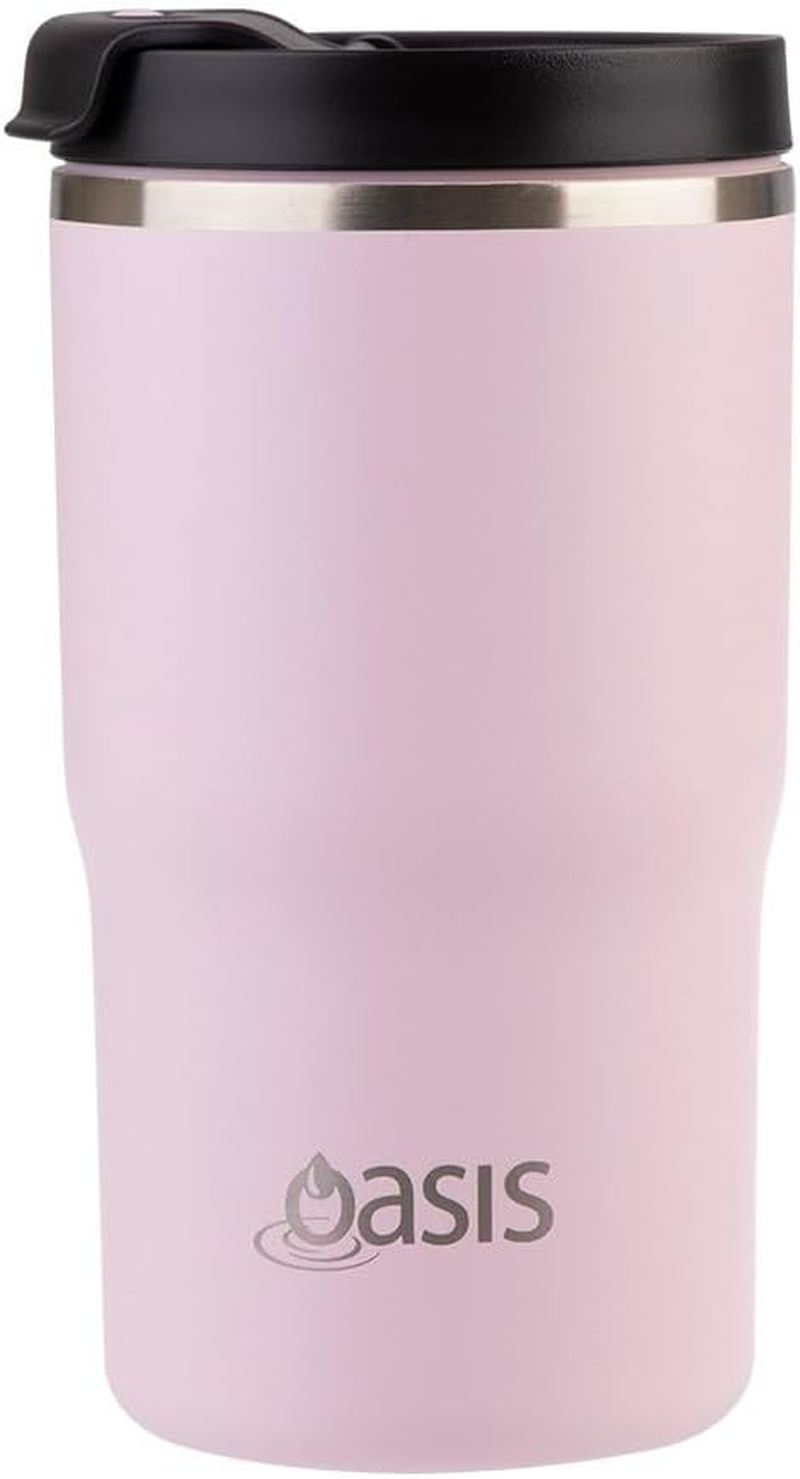 Oasis Ceramic Lined Stainless Steel Double Wall Insulated Travel Mug 480 Ml - Pink Lemonade image number 4