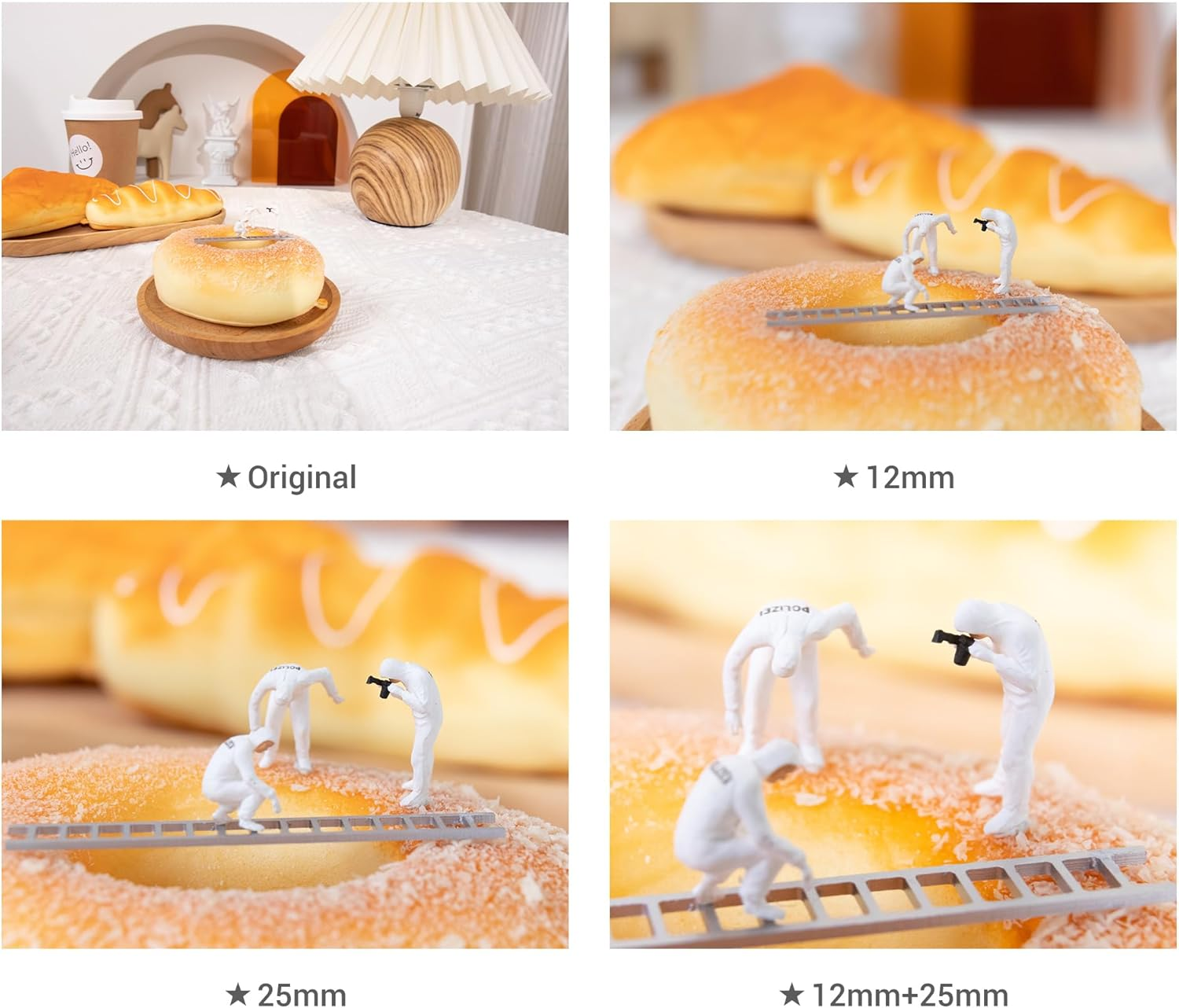 JJC Metal Auto Focus AF Macro Extension Tube Ring Set 12Mm,25Mm, for Canon EF EF-S Mount Lens DSLR Camera EOS 60D 7D 550D 760D 700D 80D 70D 5D Mark IV III 6D 7D Mark II, for Extreme Close-Ups