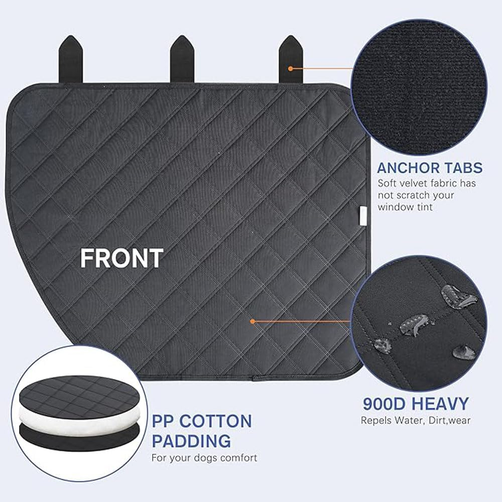 1 Pair Waterproof and Anti-Slip Car Door Protector for Dogs, Scratch Guard Pet Car Accessories for Vehicle, Black Oxford and PP, Dog Car Window Protector to Prevent Scratching image number 5