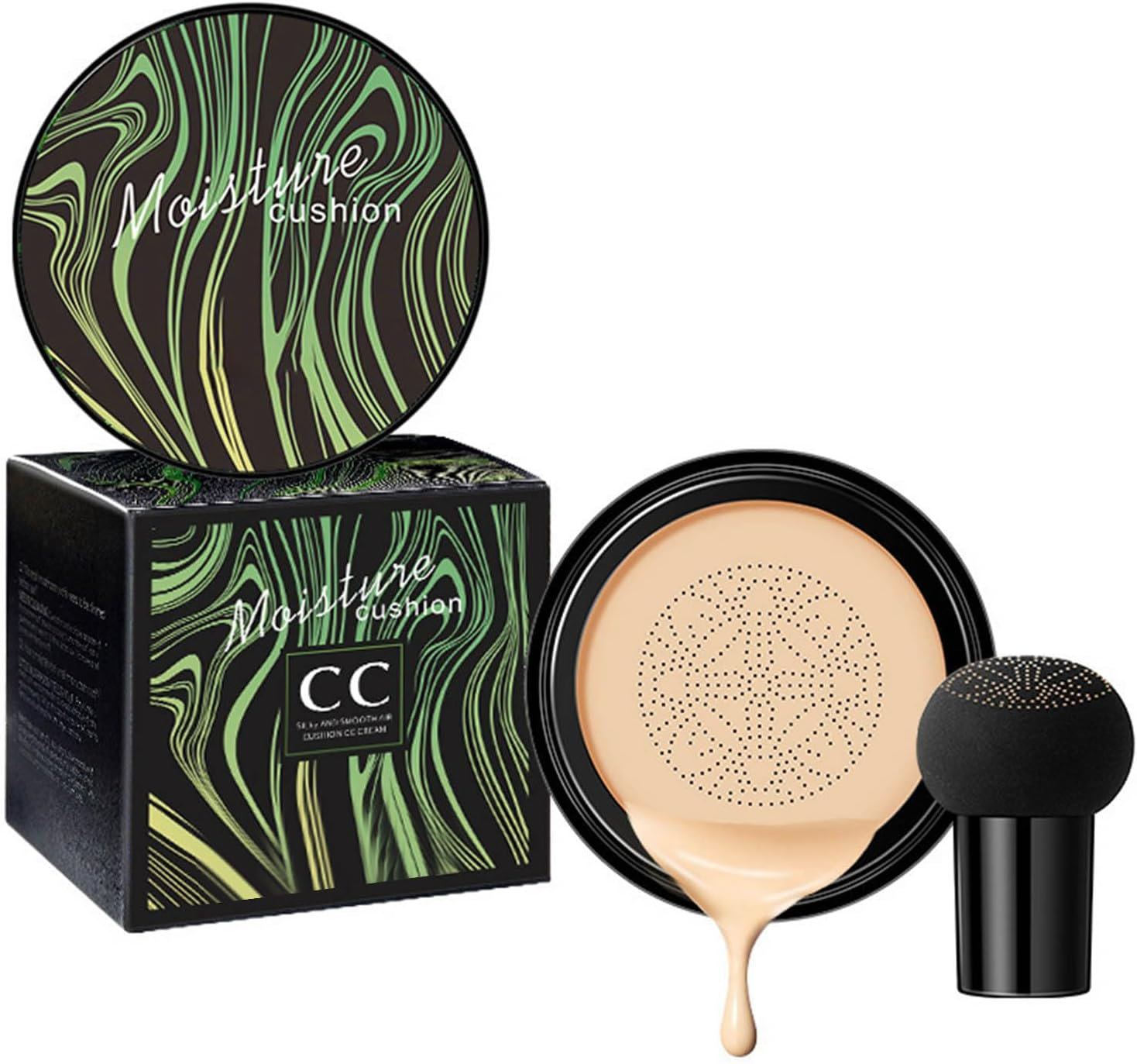 CC Cream Air Cushion Foundation Air Cushion CC Cream Air Cushion CC Cream for Natural Nude Makeup, Moisturising, Brightening Concealer Foundation - Natural Colour image number 5