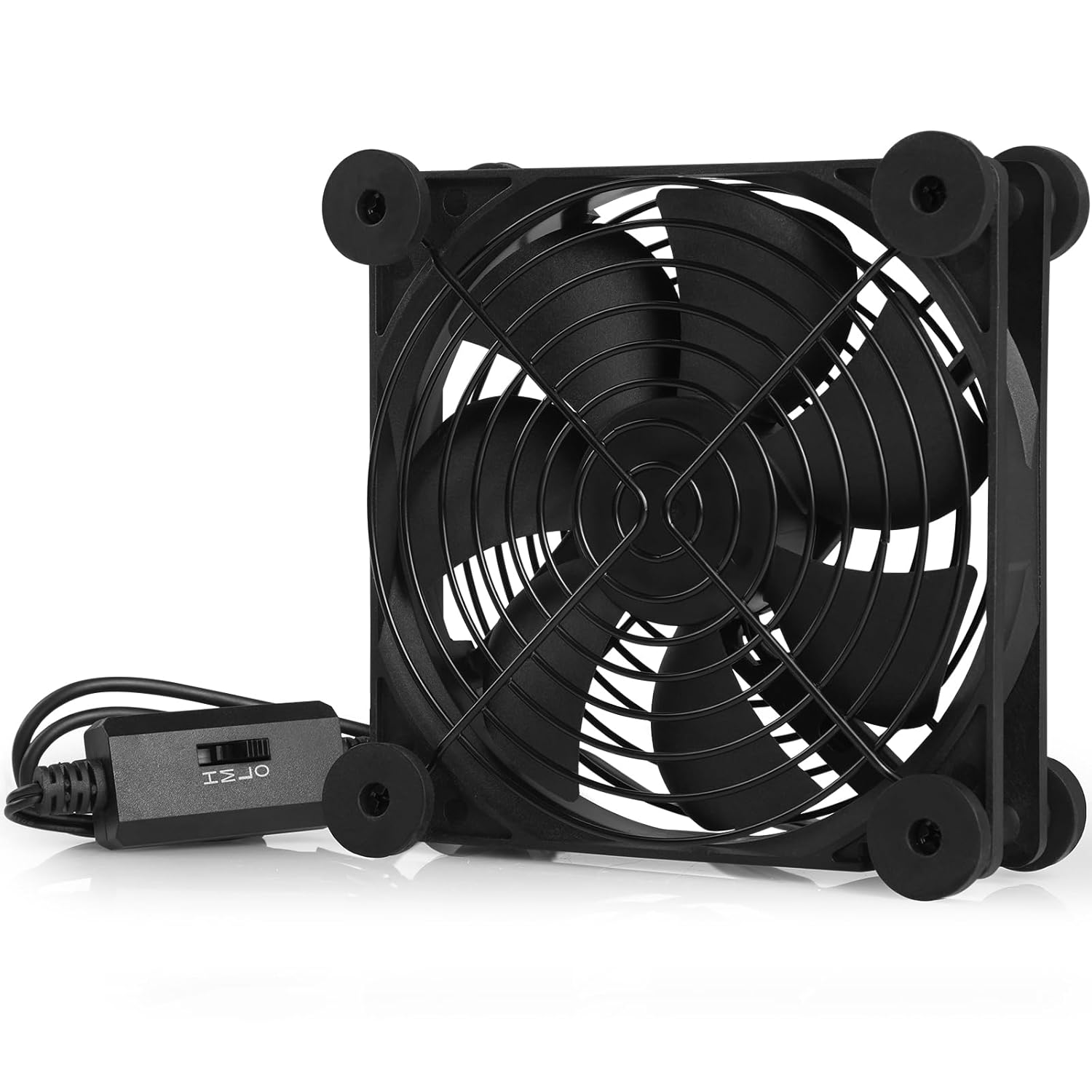 Bigqin USB PC Fan, 120Mm 5V Computer Fan with 3 Adjustable Wind Speed, High Airflow Silent Cooling Fan Compatible with Router Modem Receiver DVR Xbox TV Box image number 2