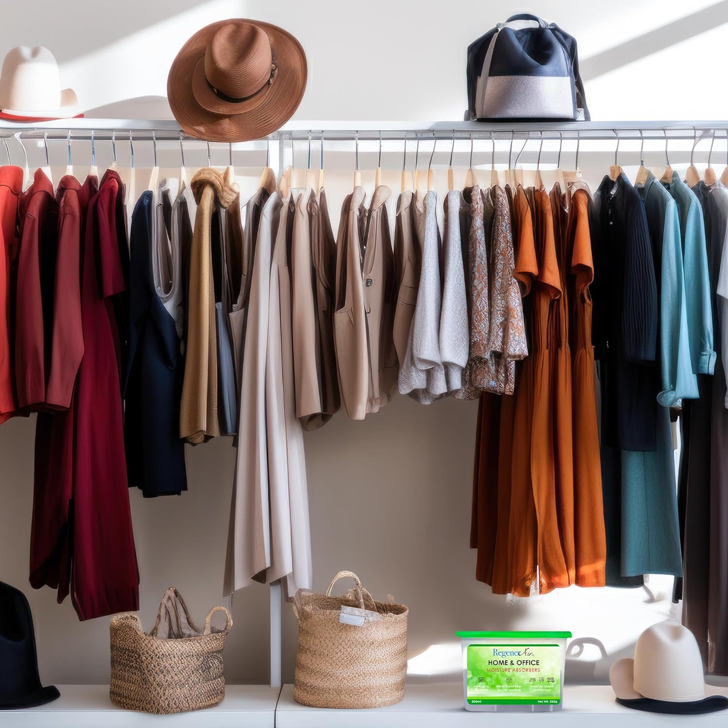 Regenerair Moisture Absorber Dehumidifier Purifier Unscented 8 Pack for Closet Bathroom Laundry Kitchen Office Condensation Mold