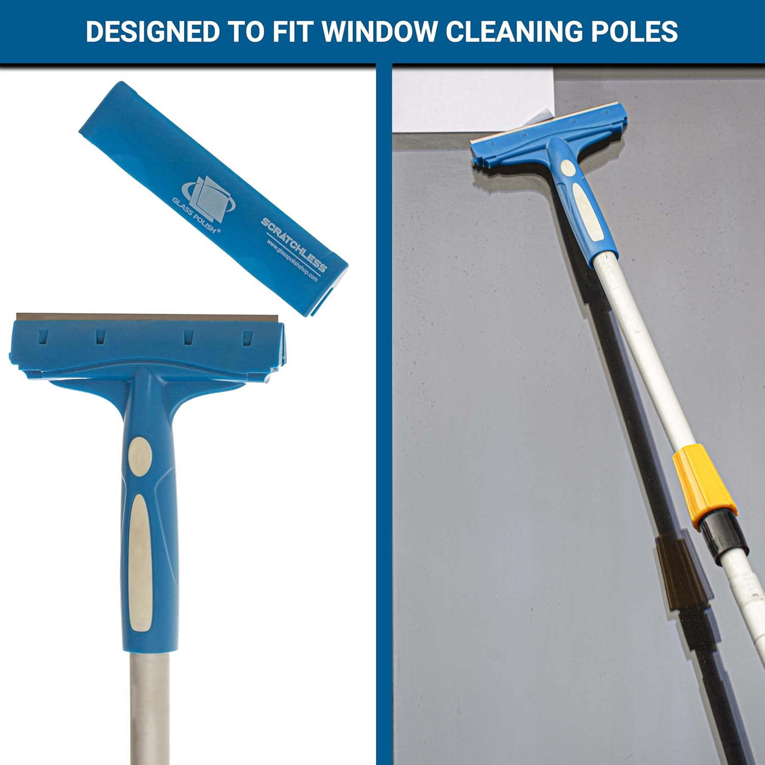 GLASS POLISH 150Mm Scraper with Double-Edged Stainless Steel Blade, Professional SCRATCHLESS Glass Scraper for Windows, Tiles, Floors, Stove Tops, and Any Hard Smooth Surfaces image number 4