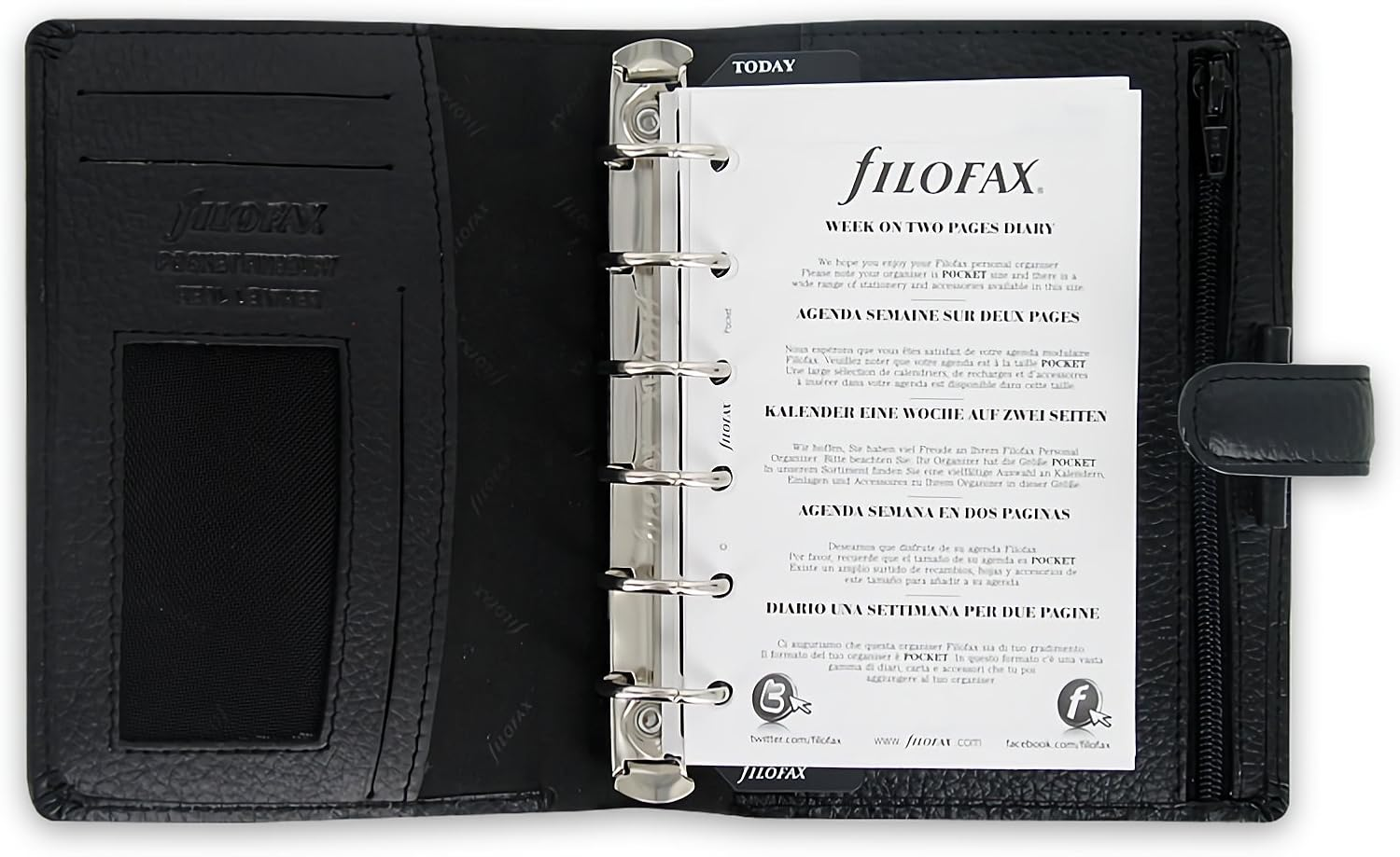 Filofax Pocket Planner 2022 Black image number 2