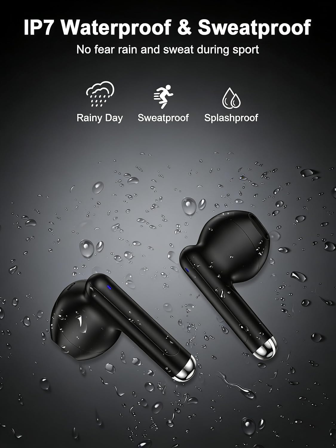 For Samsung Bud Wireless Earbuds Samsung Galaxy S25 Ultra S24 A17, Bluetooth Ear Buds, Wire Less Headphones for Iphone 17 16E 16 Pro Max/15 Google Pixel 10 Pro XL 9 Airpods, Oneplus, Apple Earphones image number 1