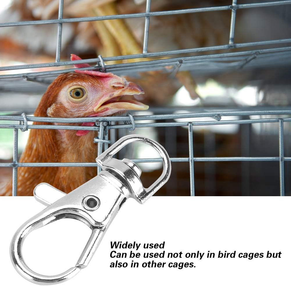 12 Pcs Bird Cage Locks, Iron anti Escape Pet Bird Cage Door Buckle Lock Claw Trigger Snap Hook Birds Cage Accessories image number 5