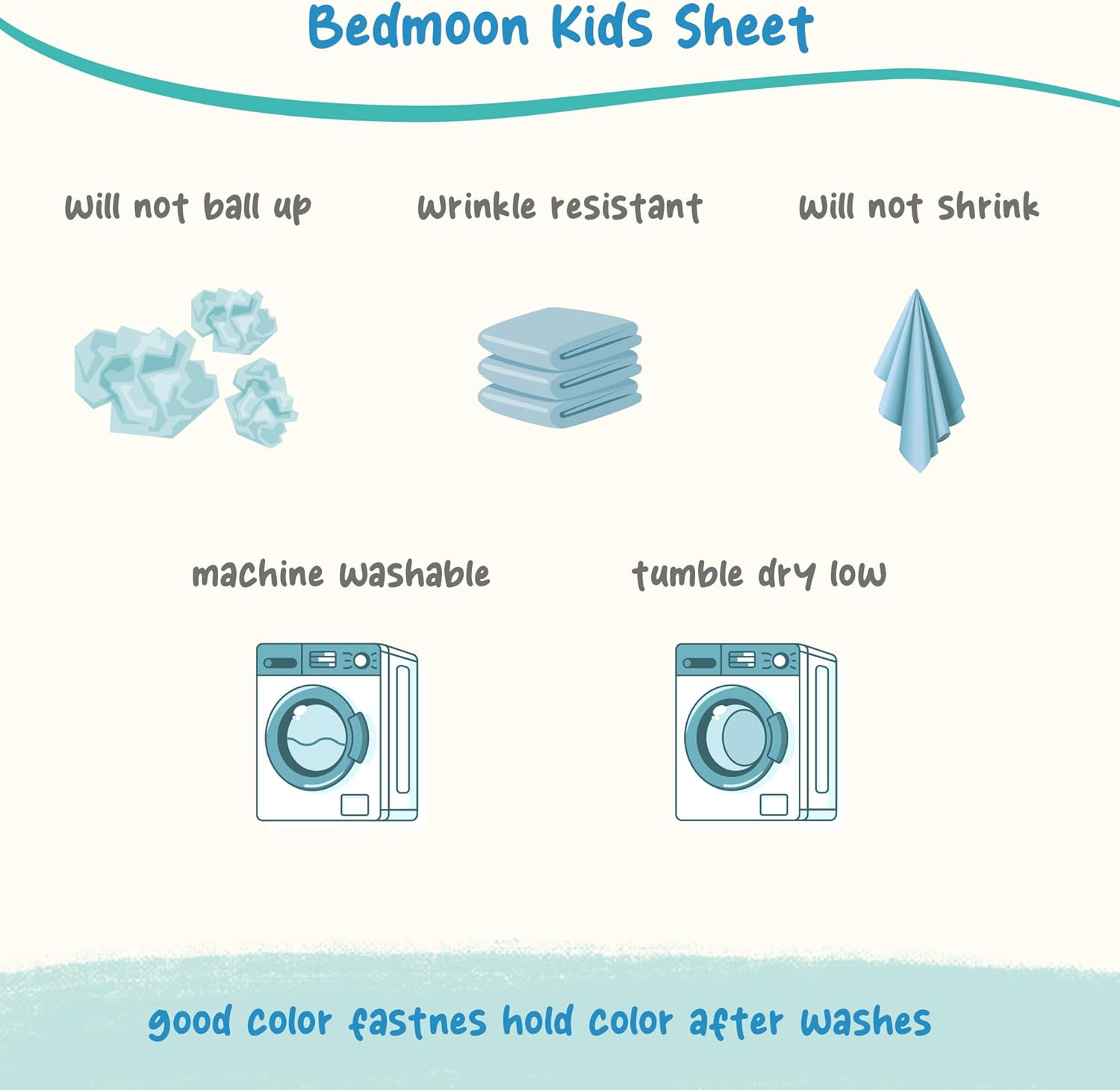 Bedmoon Boys Twin Sheets, Kids Car Truck Soft Microfiber Twin Sheets & Pillowcases with Elastic Corner Straps, White image number 6