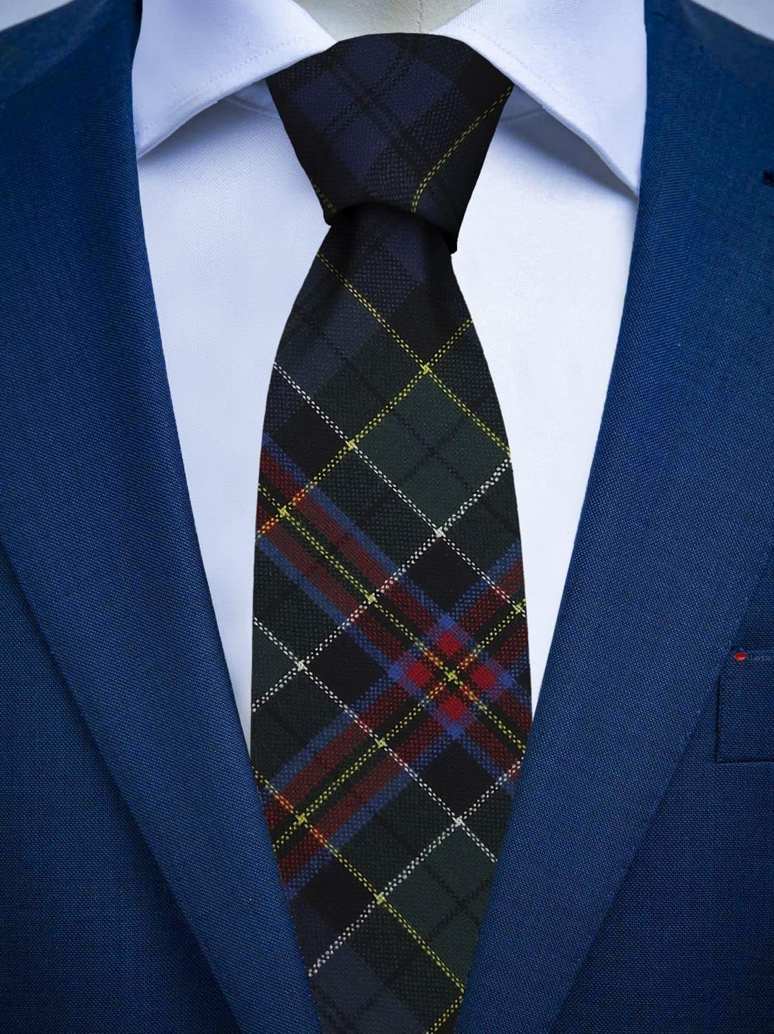 Mens All Wool Tie Woven and Made in Scotland in Allison Modern Tartan
